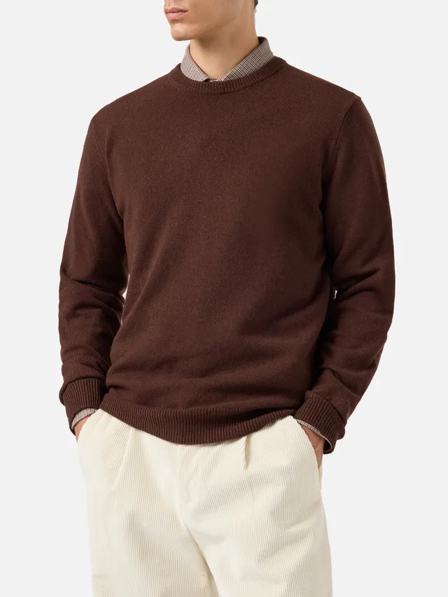 mc2-saint-barth-regent-maglione-uomo-marrone-100-lambswool-girocollo image 1