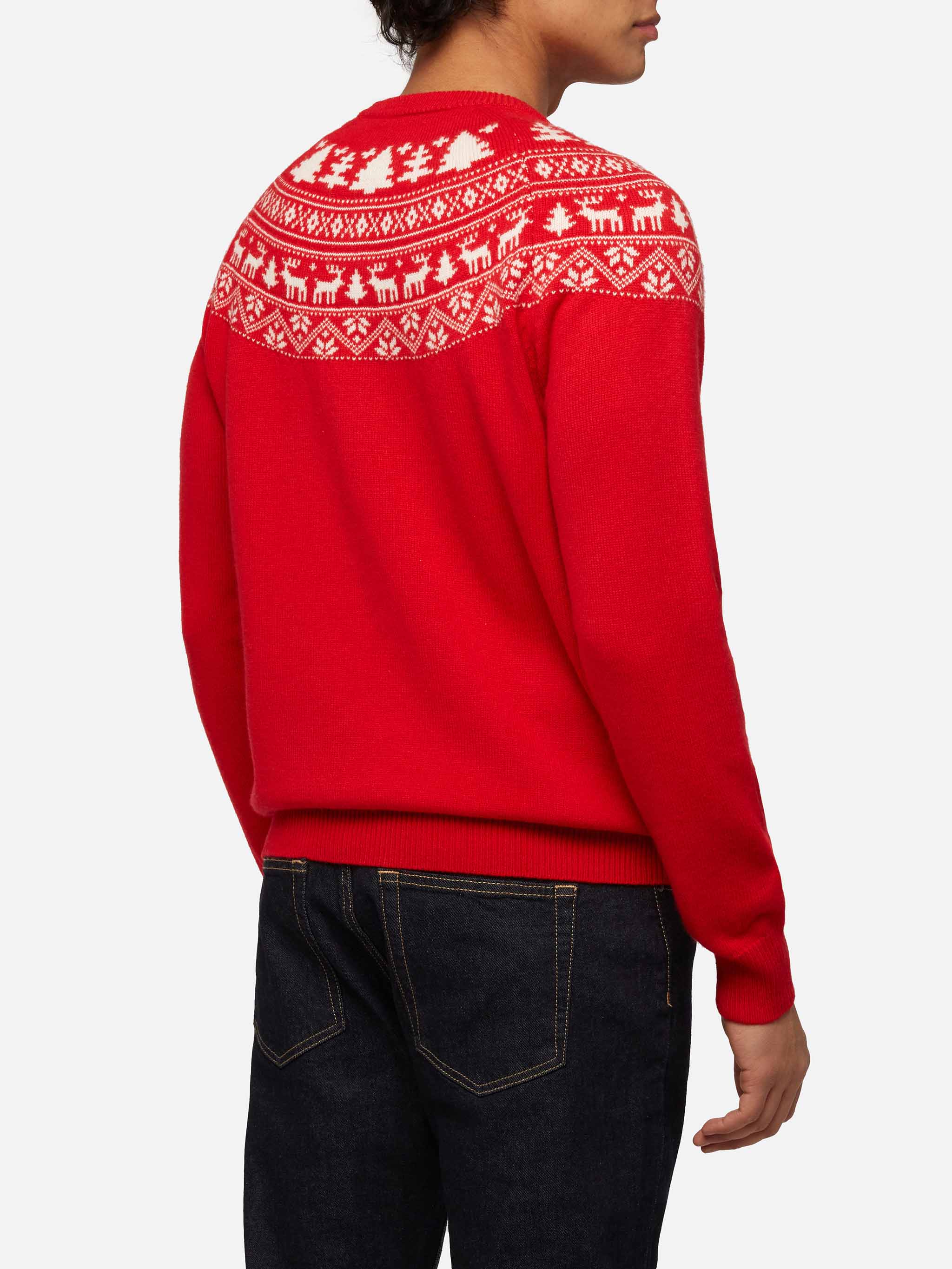 mc2-saint-barth-maglione-heron-uomo-rosso-con-jacquard-fair-isle-e-i-m-not-a-sai image 3
