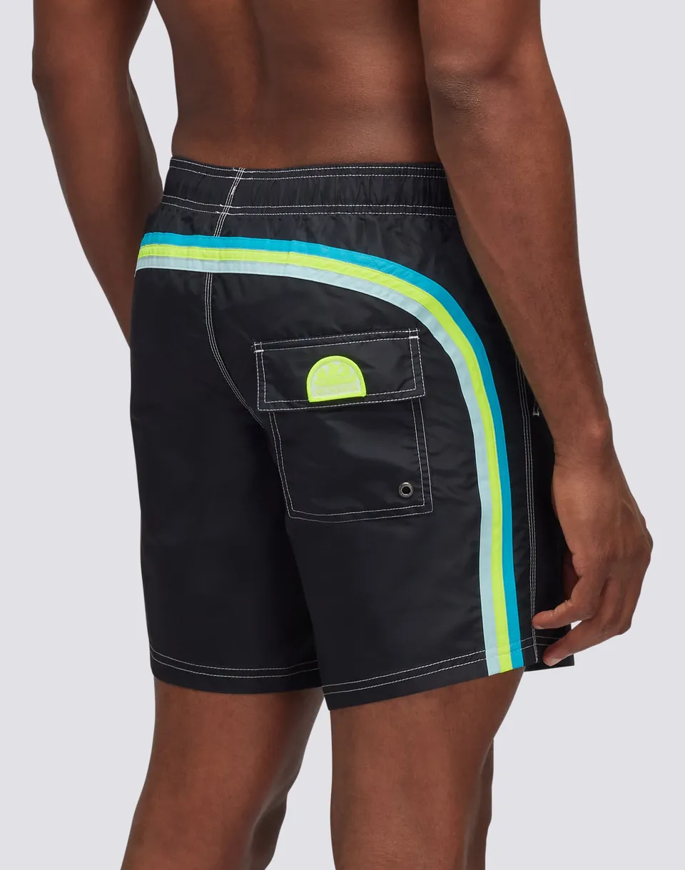 sundek-boardshort-uomo-media-lunghezza-iconic-taffeta-con-arcobaleno image 1