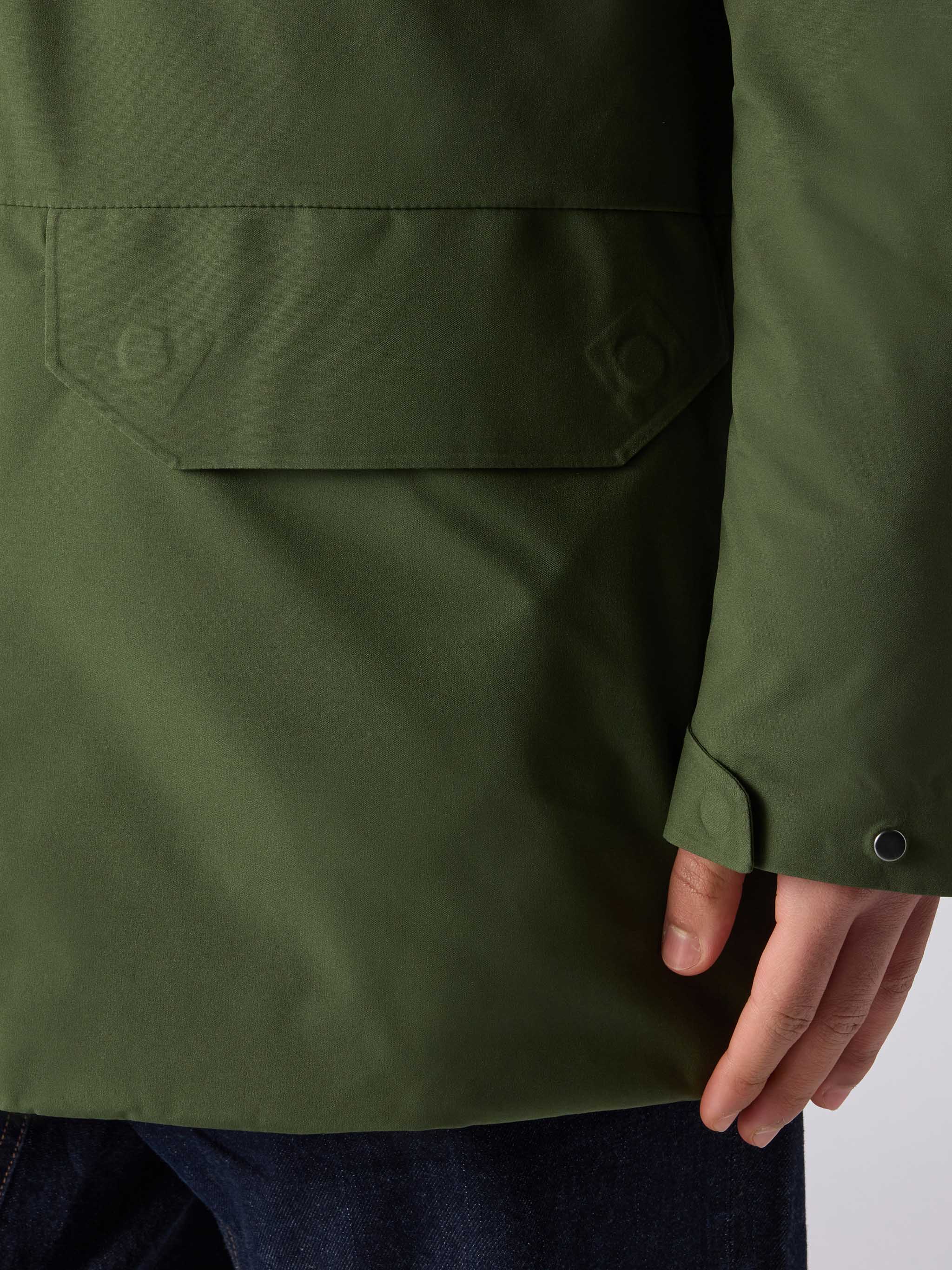 mc2-saint-barth-voyager-down-parka-uomo-bandana-verde-militare-antivento image 3