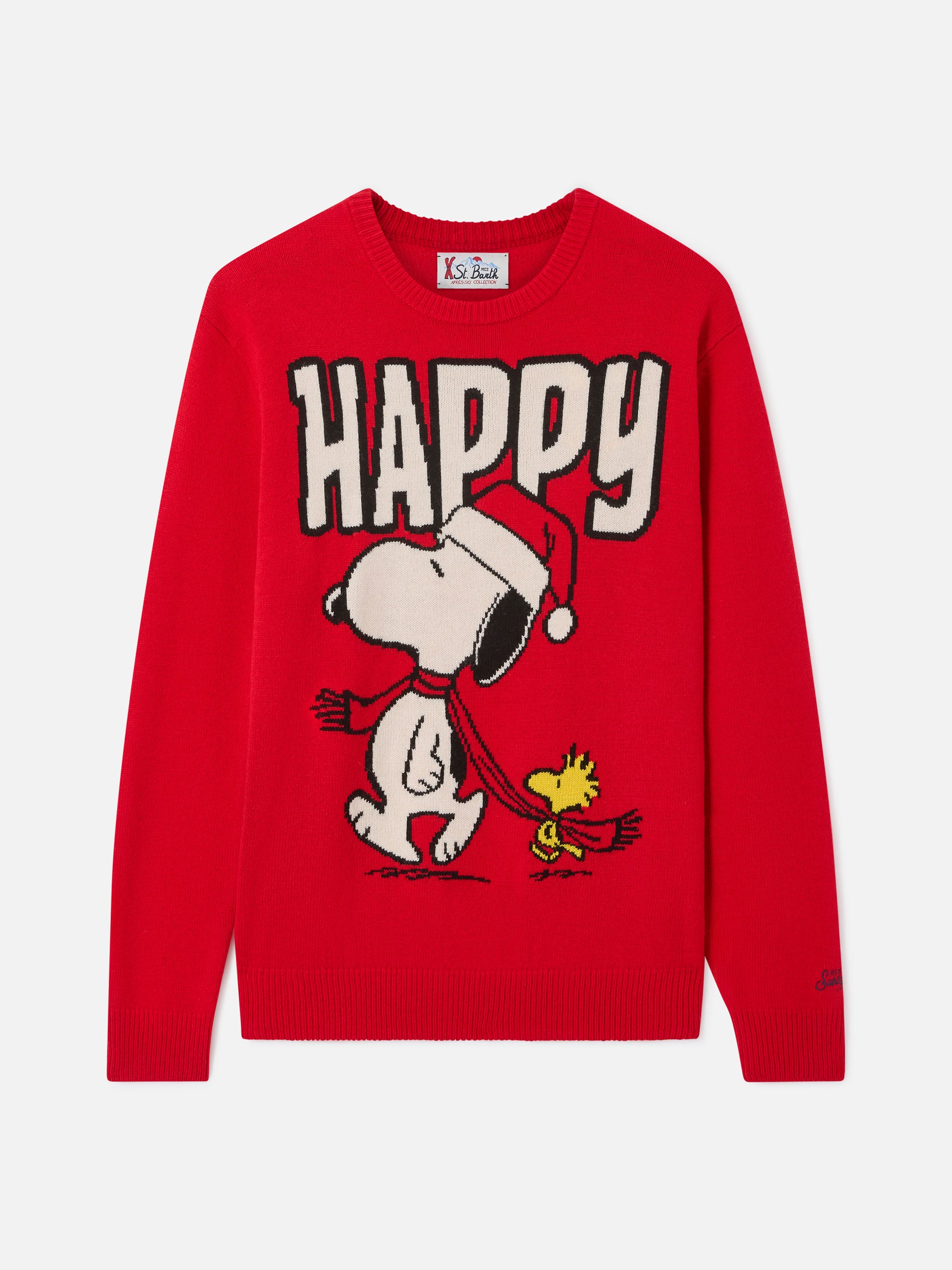 mc2-saint-barth-heron-maglione-uomo-girocollo-jacquard-snoopy-peanuts-special-ed image 1