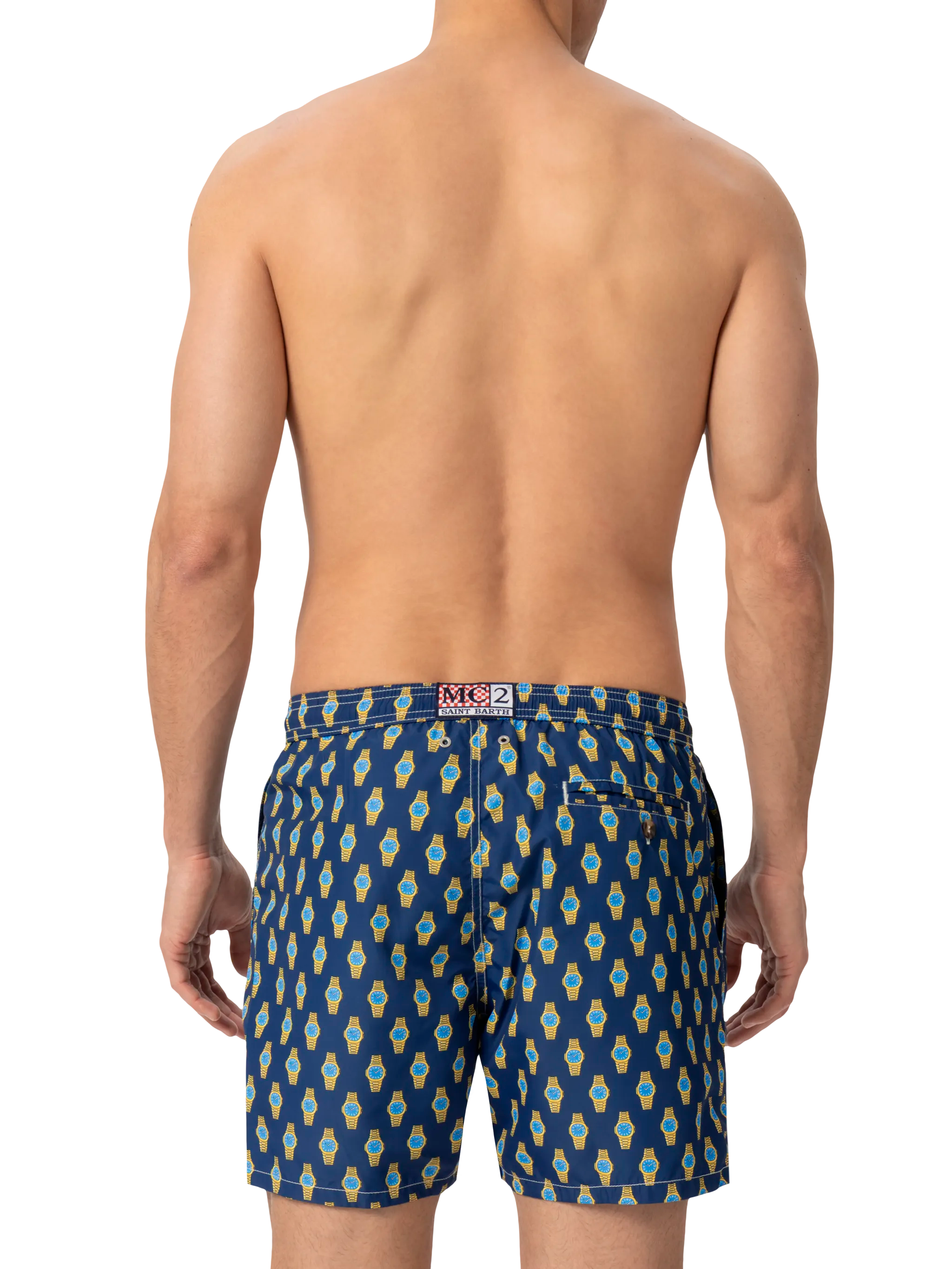 mc2-saint-barth-costume-mare-uomo-lighting-blu-navy-stampa-orologi image 4