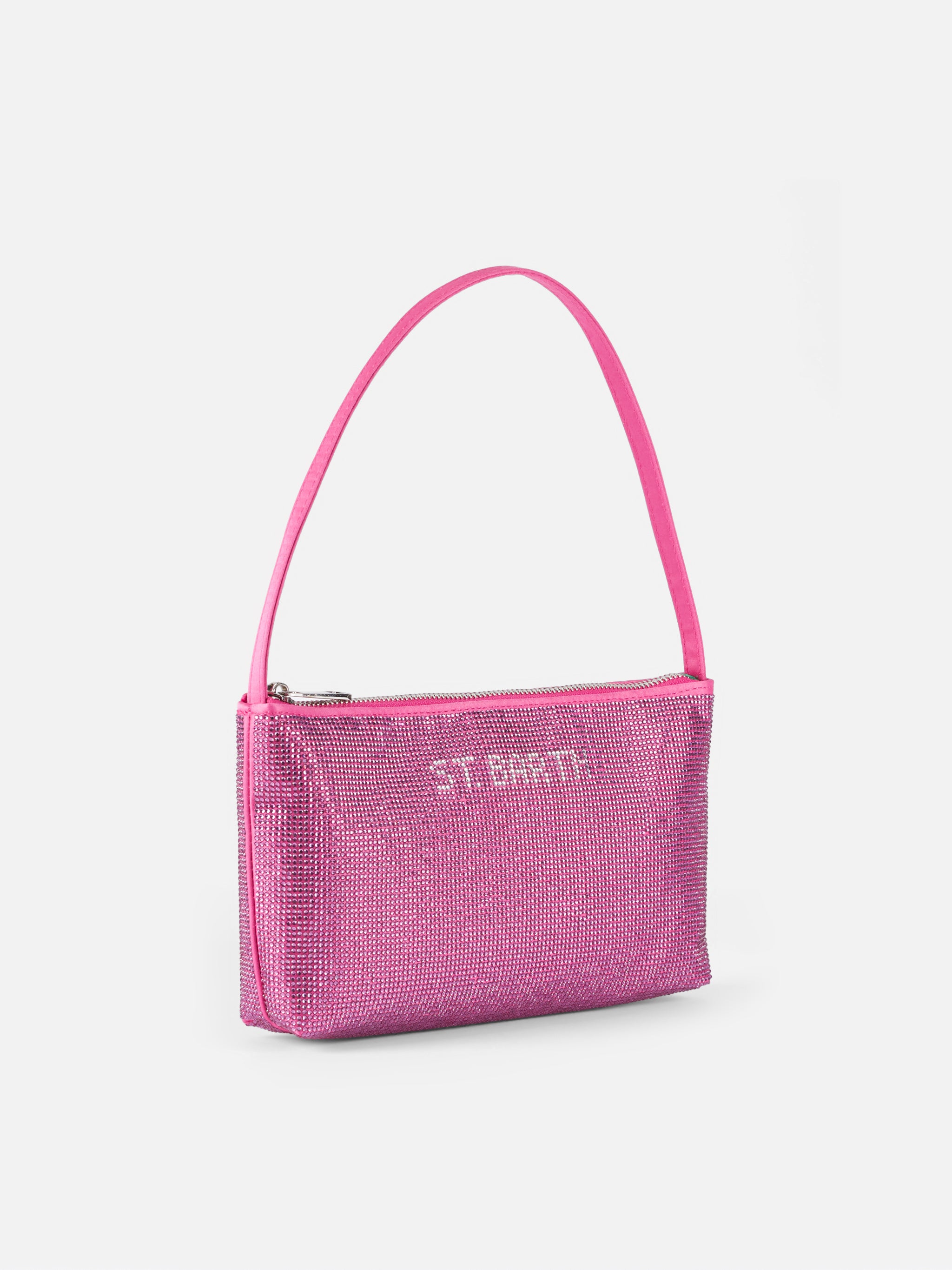 mc2-saint-barth-borsa-mini-strass-fucsia-con-manico-satinato-22x14cm image 2