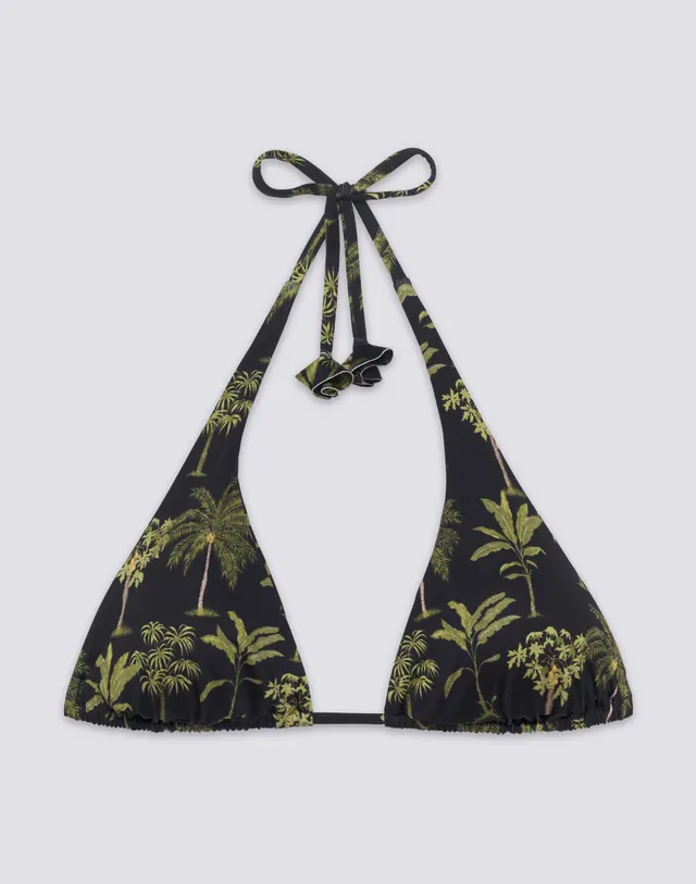 sundek-w749ktl36ob-top-bikini-a-triangolo-americano-botanic-con-nappe-donna image 1