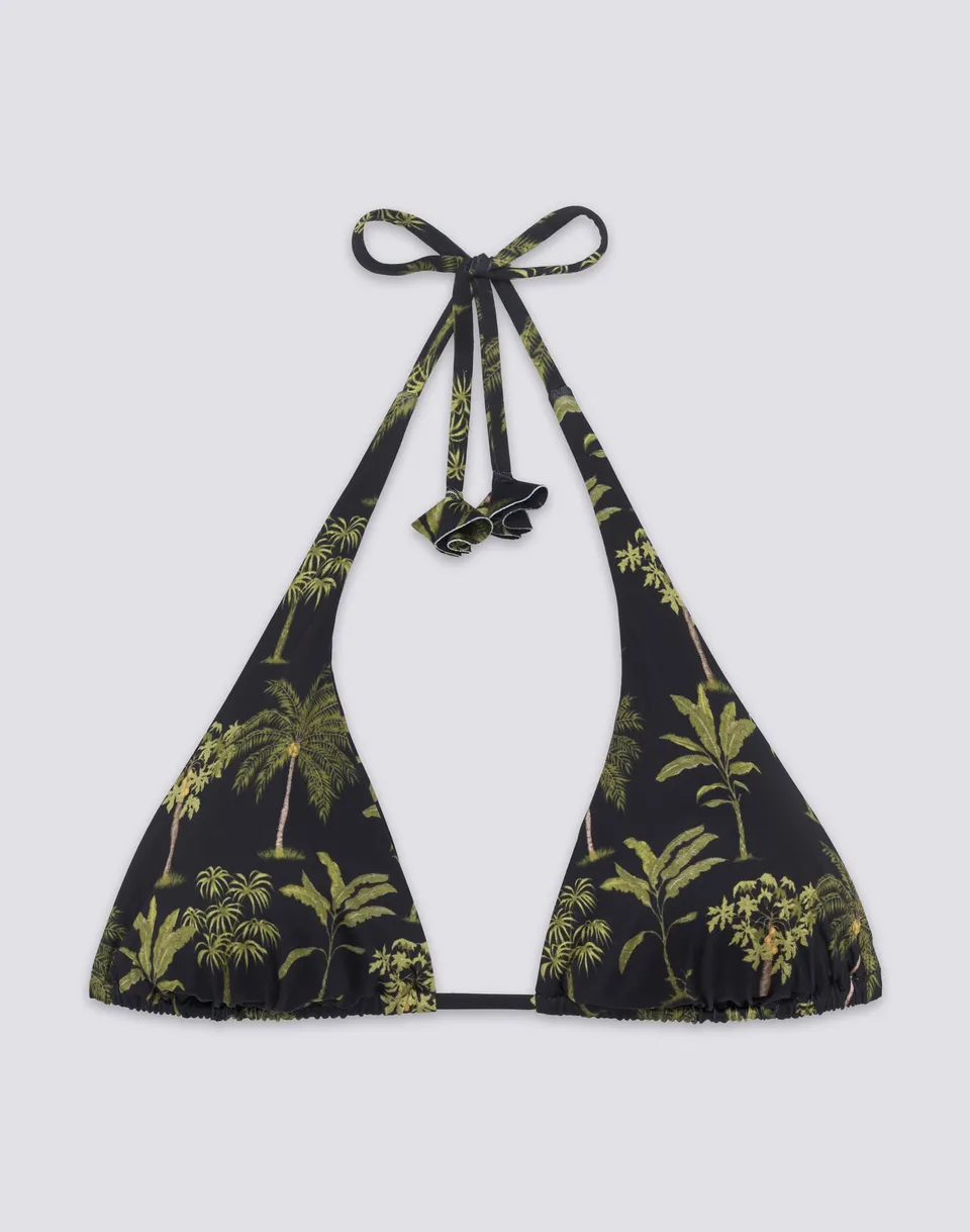 sundek-w749ktl36ob-top-bikini-a-triangolo-americano-botanic-con-nappe-donna image 1