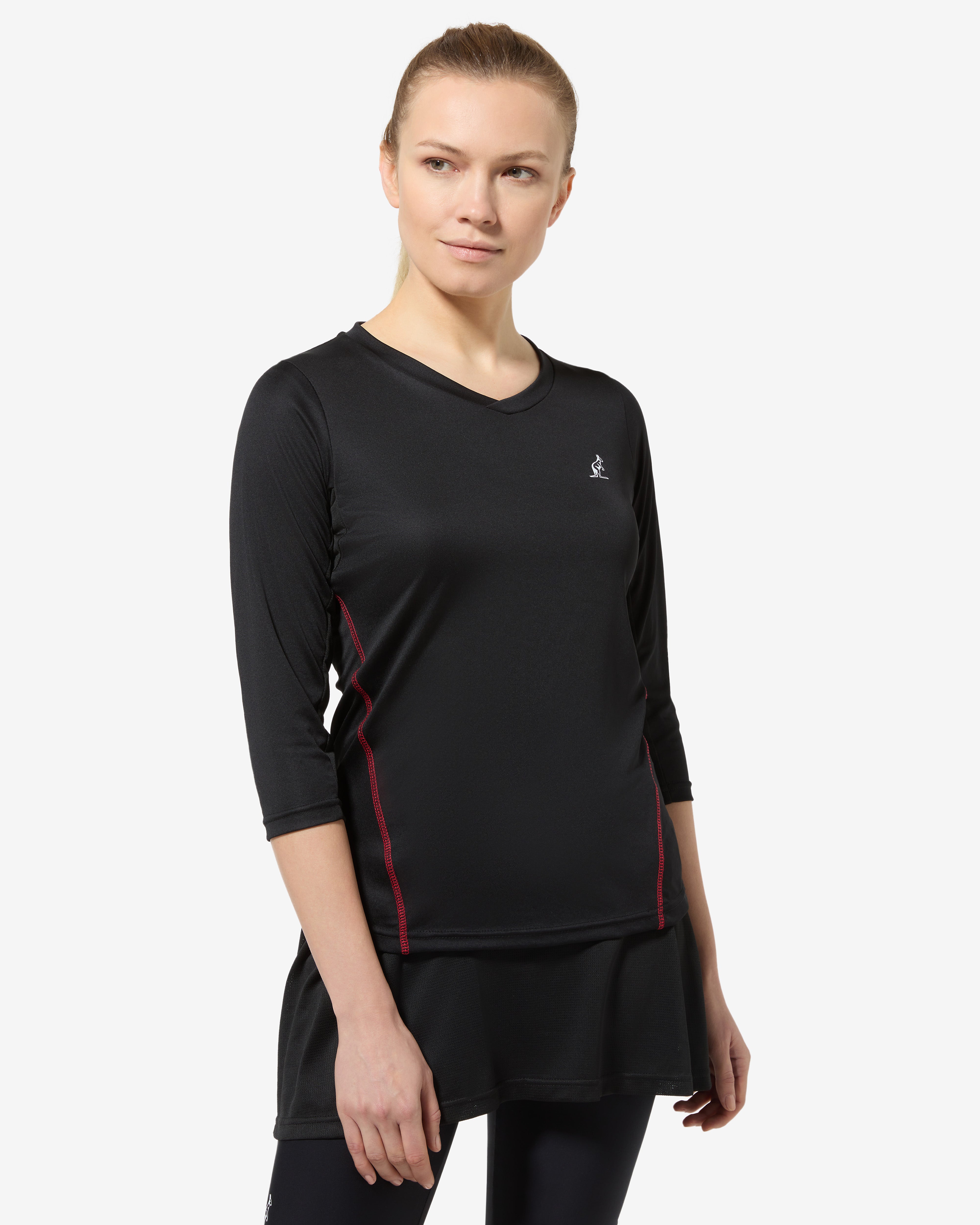 australian-court-3-4-t-shirt-nera-t-shirt-tennis-ace-scollo-v image 1