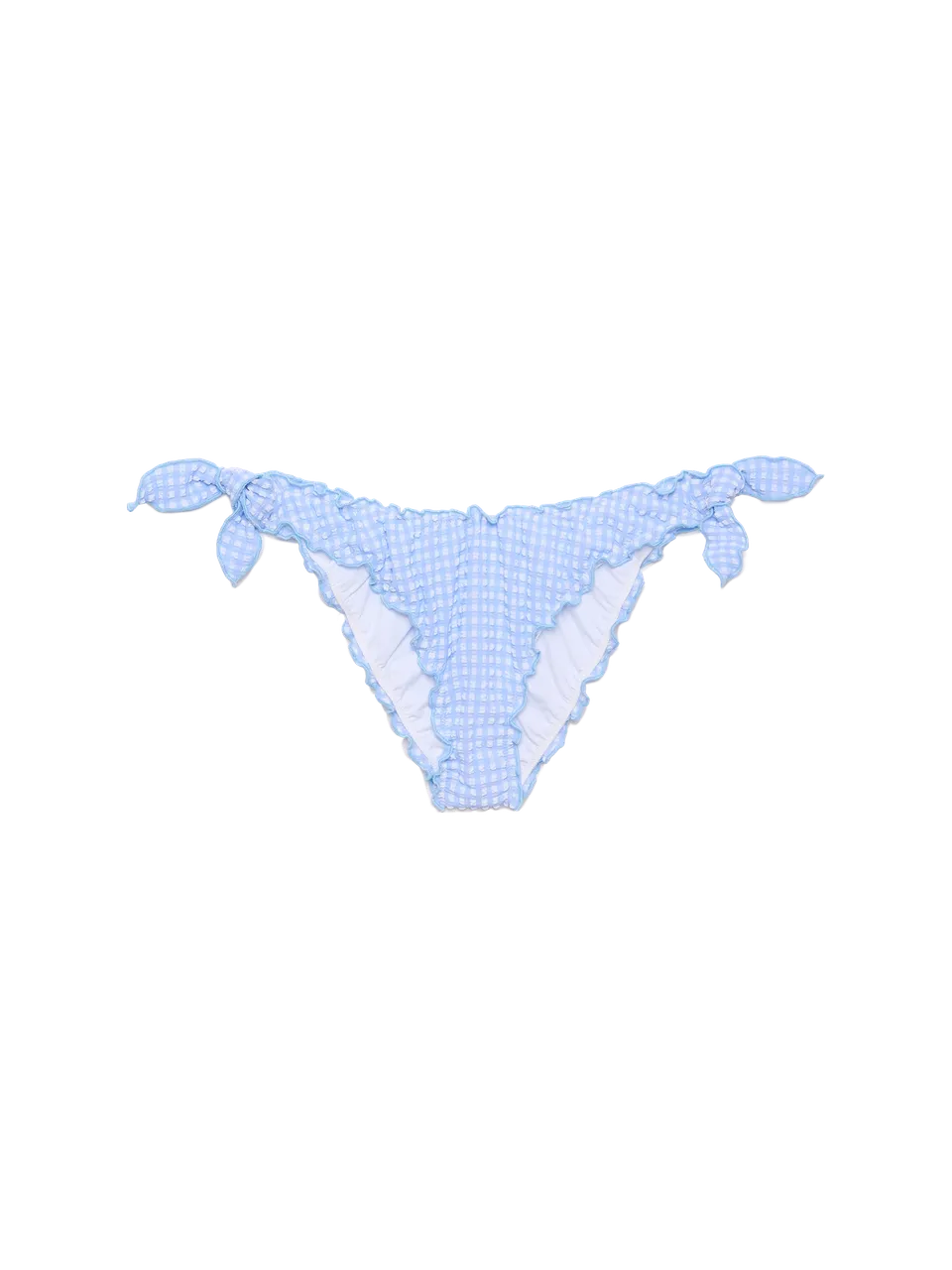 mc2-saint-barth-moon-slip-mare-donna-classico-seersucker-stampa-vichy-azzurro image 1