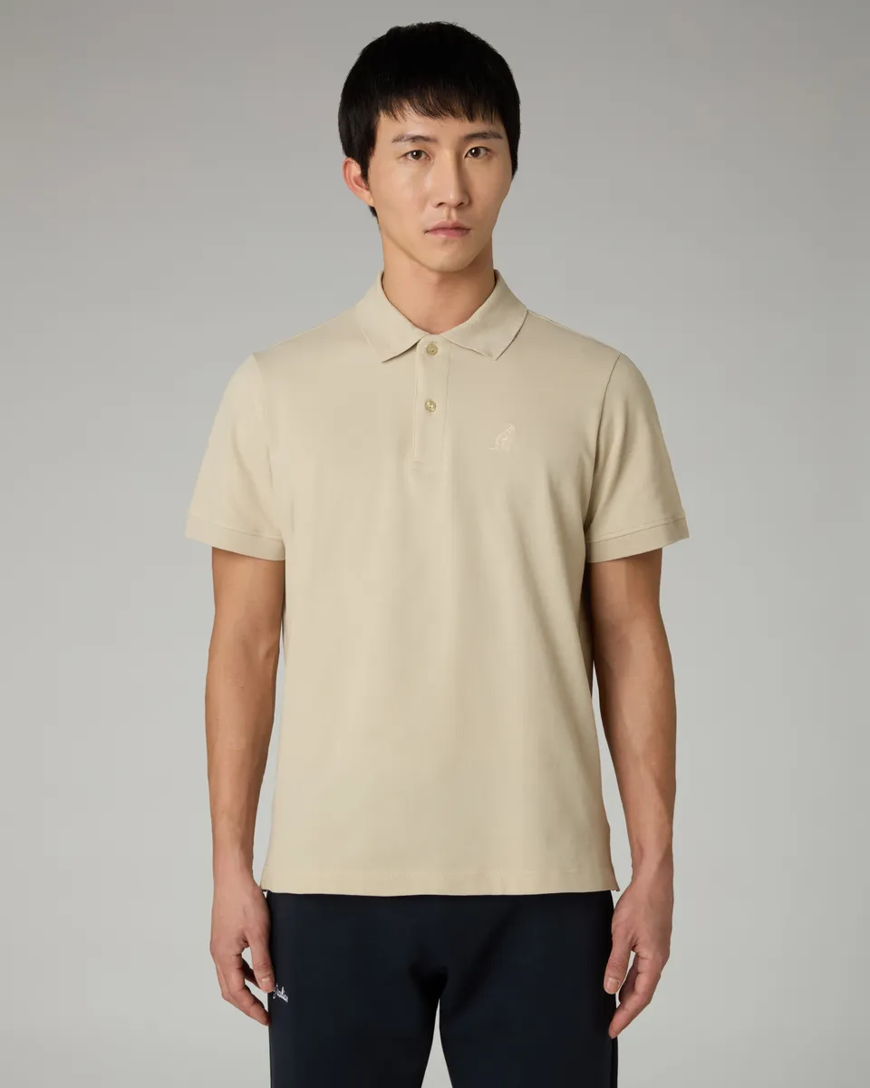 australian-easy-polo-shirt-sabbia-in-piquet image 1
