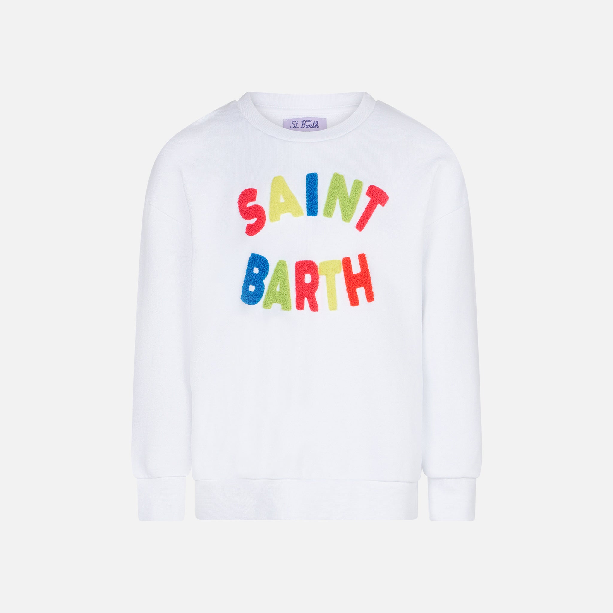 mc2-saint-barth-felpa-da-bambina-danya-in-spugna-con-patch-multicolor image 1