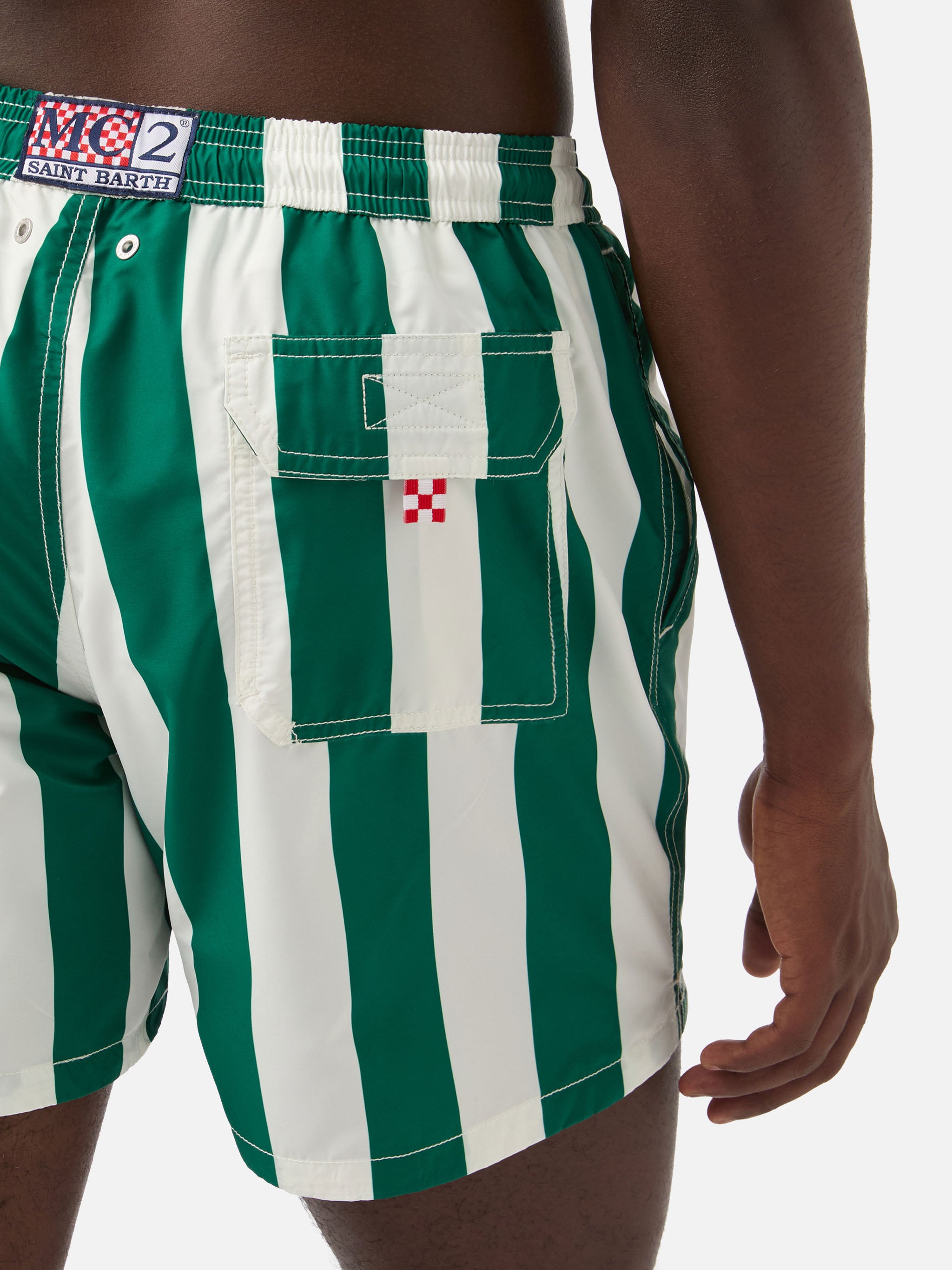 mc2-saint-barth-syros-costume-mare-uomo-rigato-bianco-verde-inglese image 6