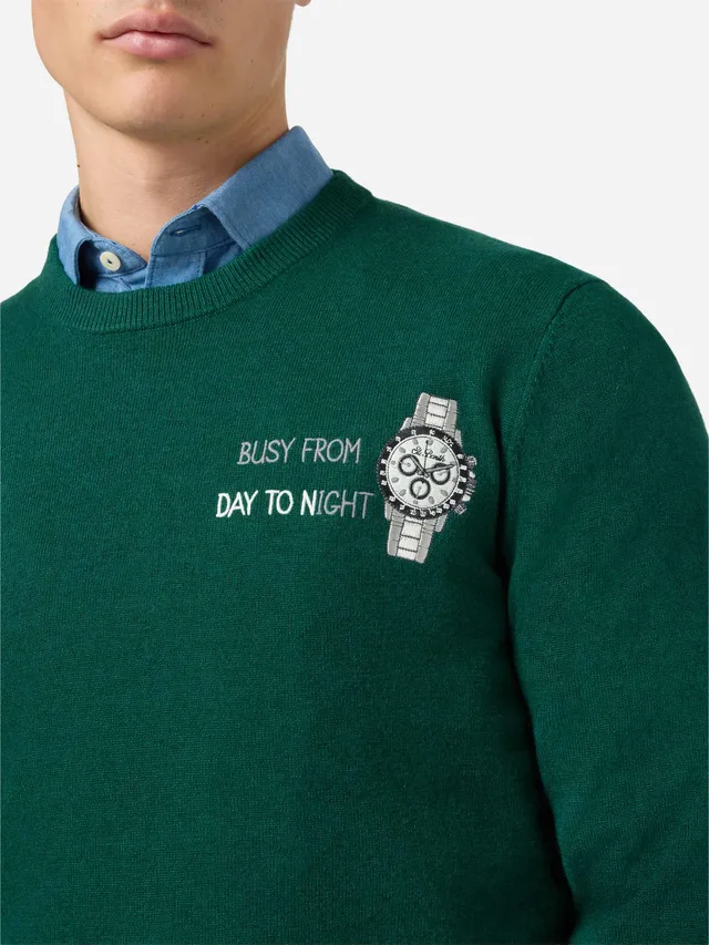 mc2-saint-barth-heron-light-maglione-girocollo-uomo-verde-inglese-cashmere image 1