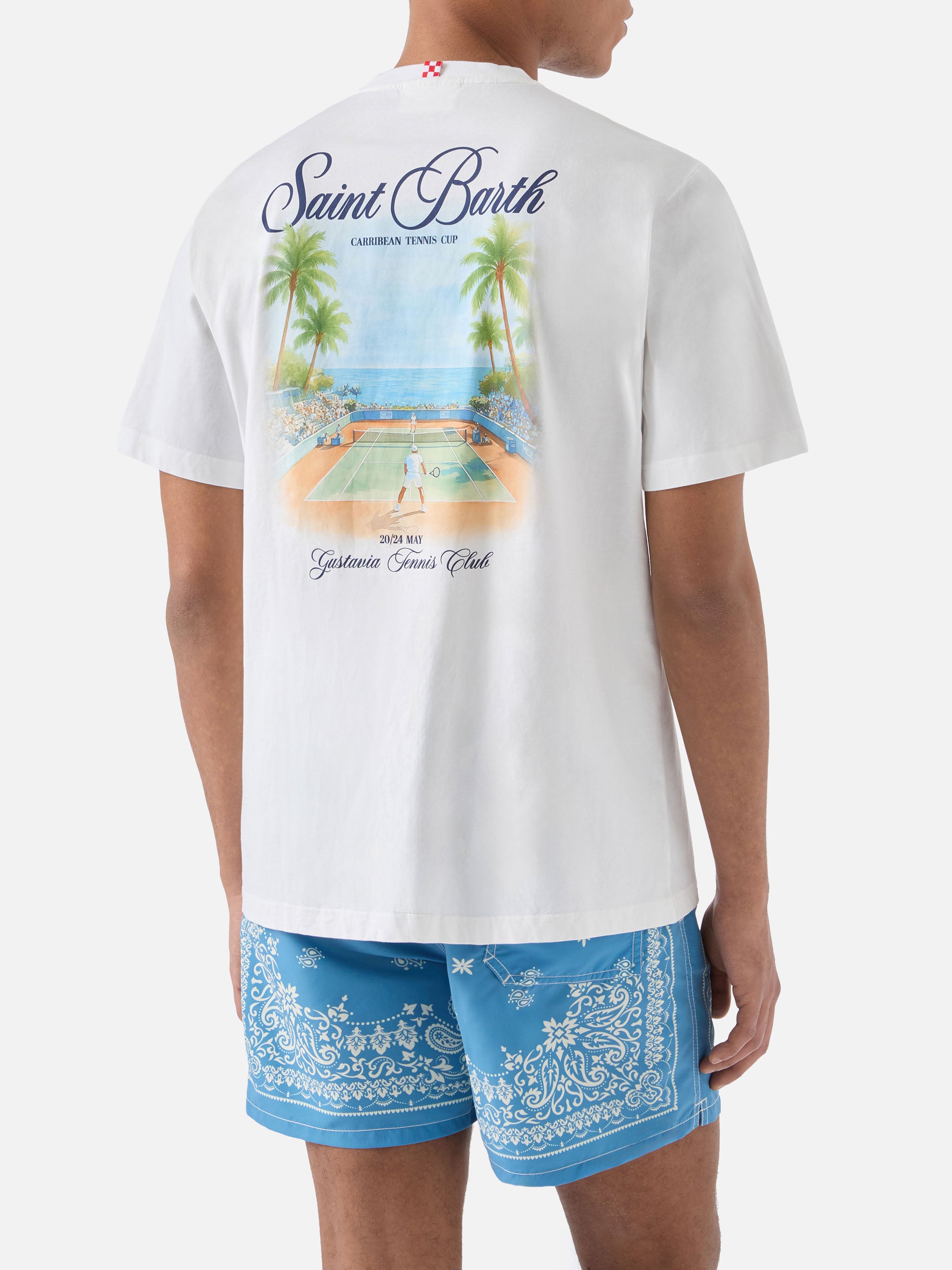 mc2-saint-barth-t-shirt-portland-bianca-con-stampa-caribbean-tennis-cup image 3
