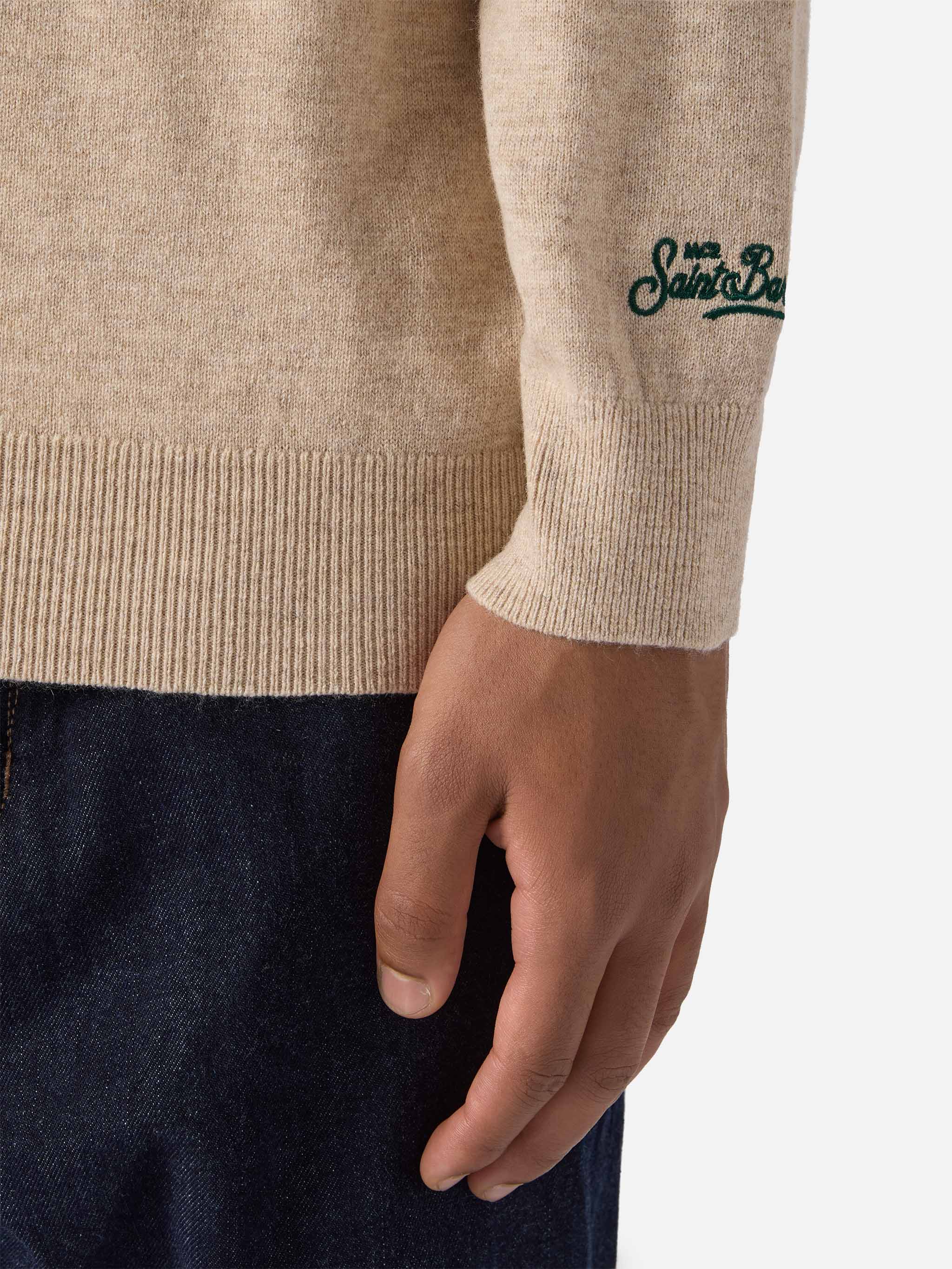 maglione-girocollo-heron-light-mc2-saint-barth-misto-cashmere-ricamo-orologio image 3