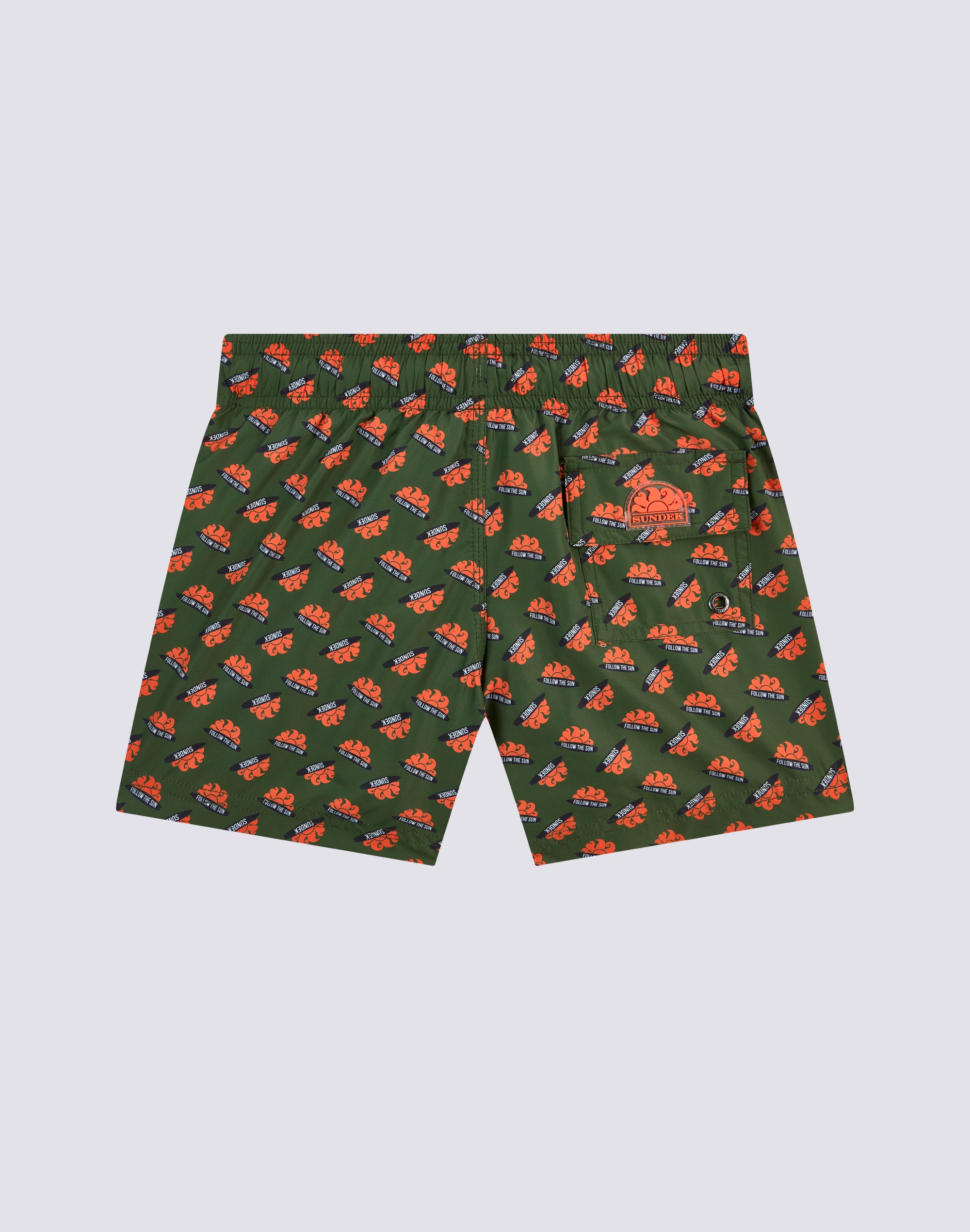 sundek-costume-bambino-corto-orange-logo-in-poly-riciclato image 2