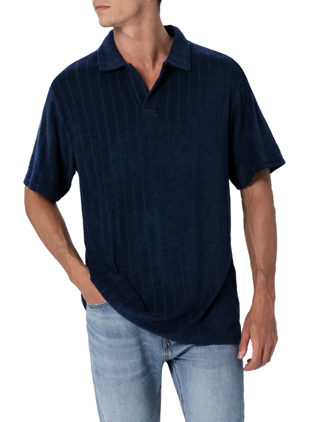 mc2-saint-barth-jeremy-polo-uomo-spugna-a-righe-blu image 1