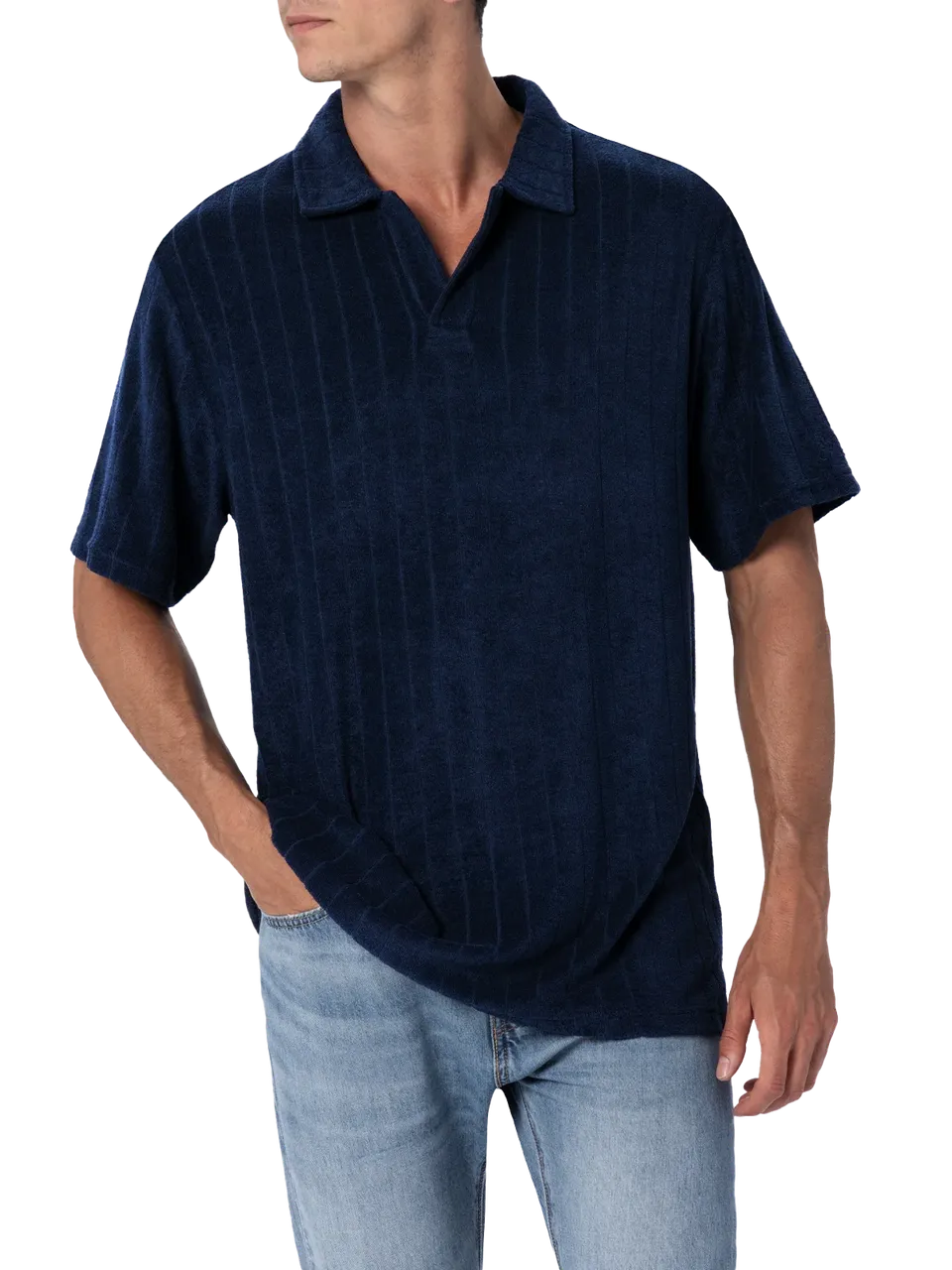 mc2-saint-barth-jeremy-polo-uomo-spugna-a-righe-blu image 1