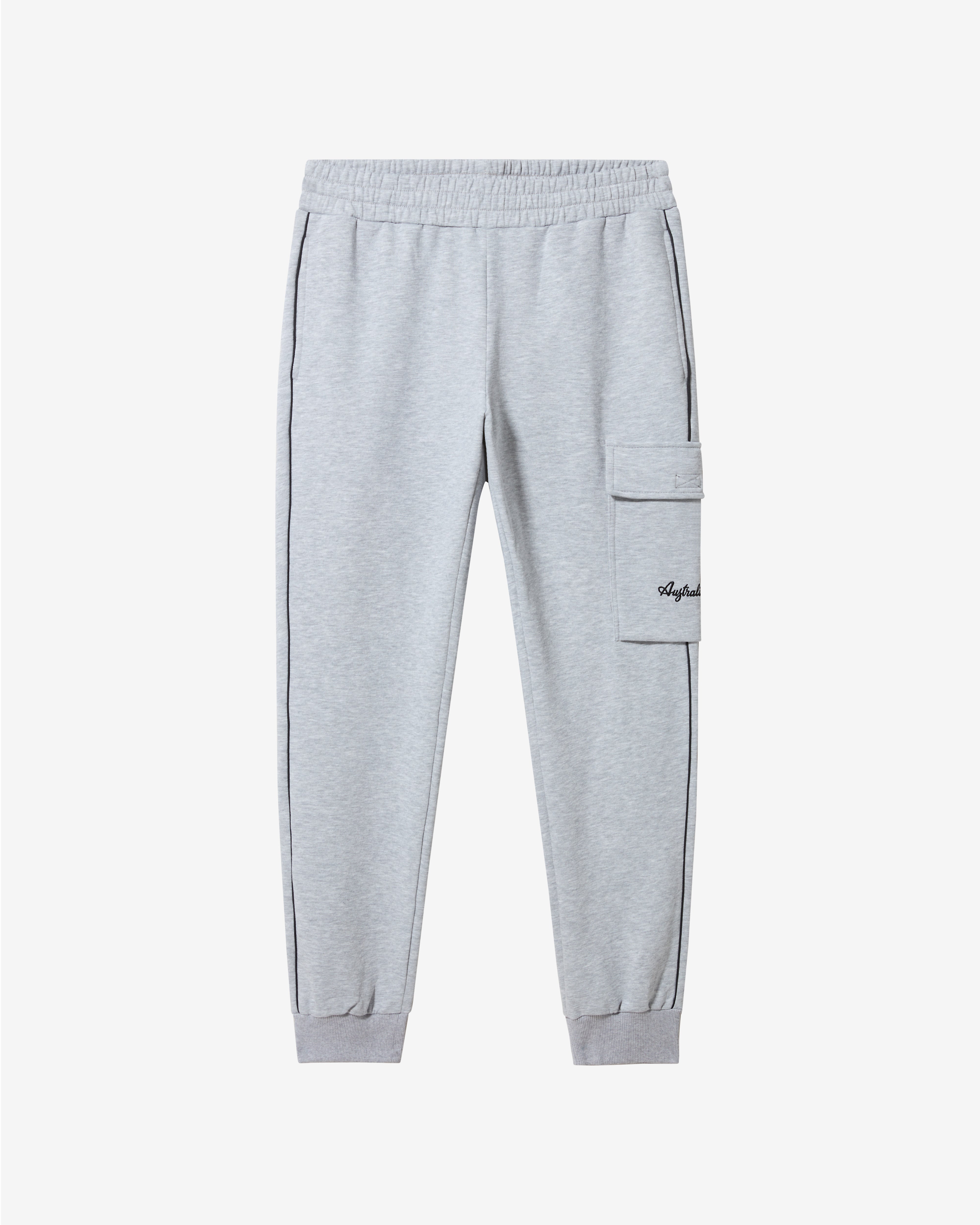 australian-pocket-track-pant-pantalone-felpa-uomo-grigio-melange image 4