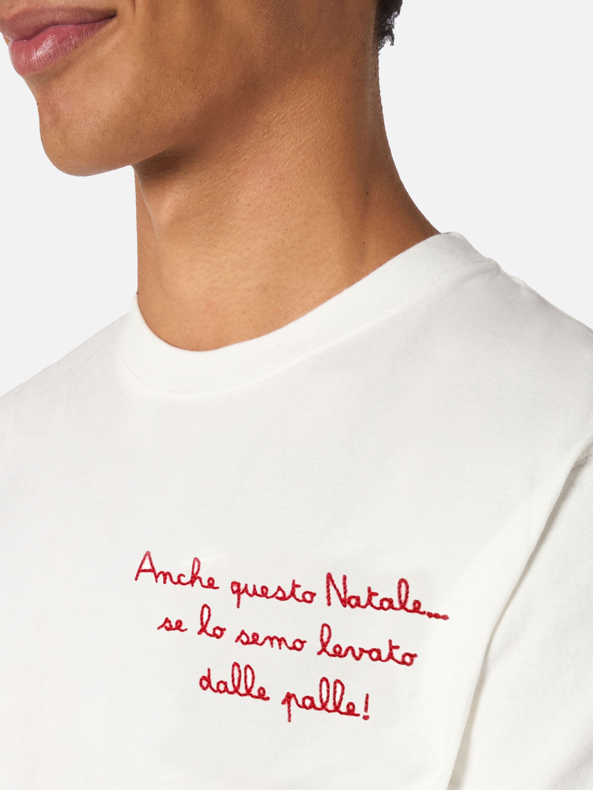 mc2-saint-barth-arnott-t-shirt-uomo-bianca-ricamo-natale-special-edition image 2
