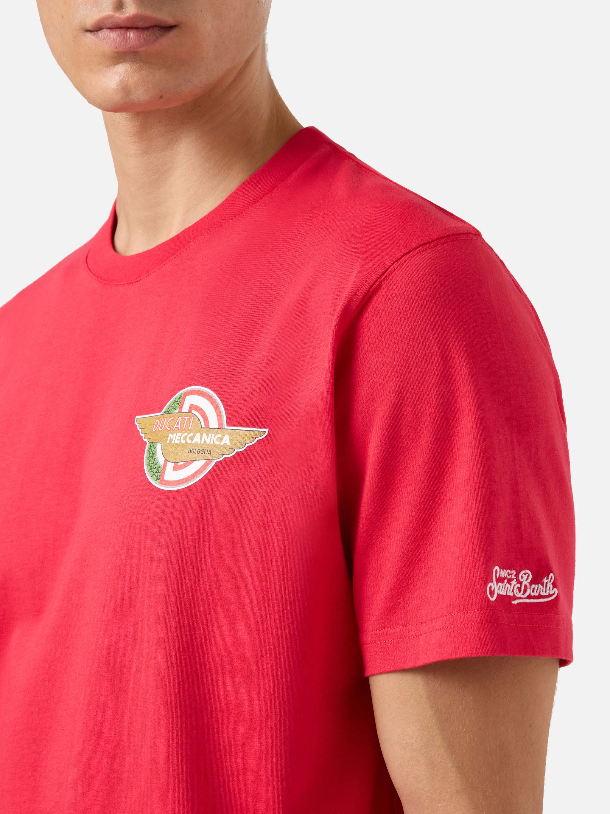 mc2-saint-barth-t-shirt-man-ducati-meccanica-rossa-special-edition image 1