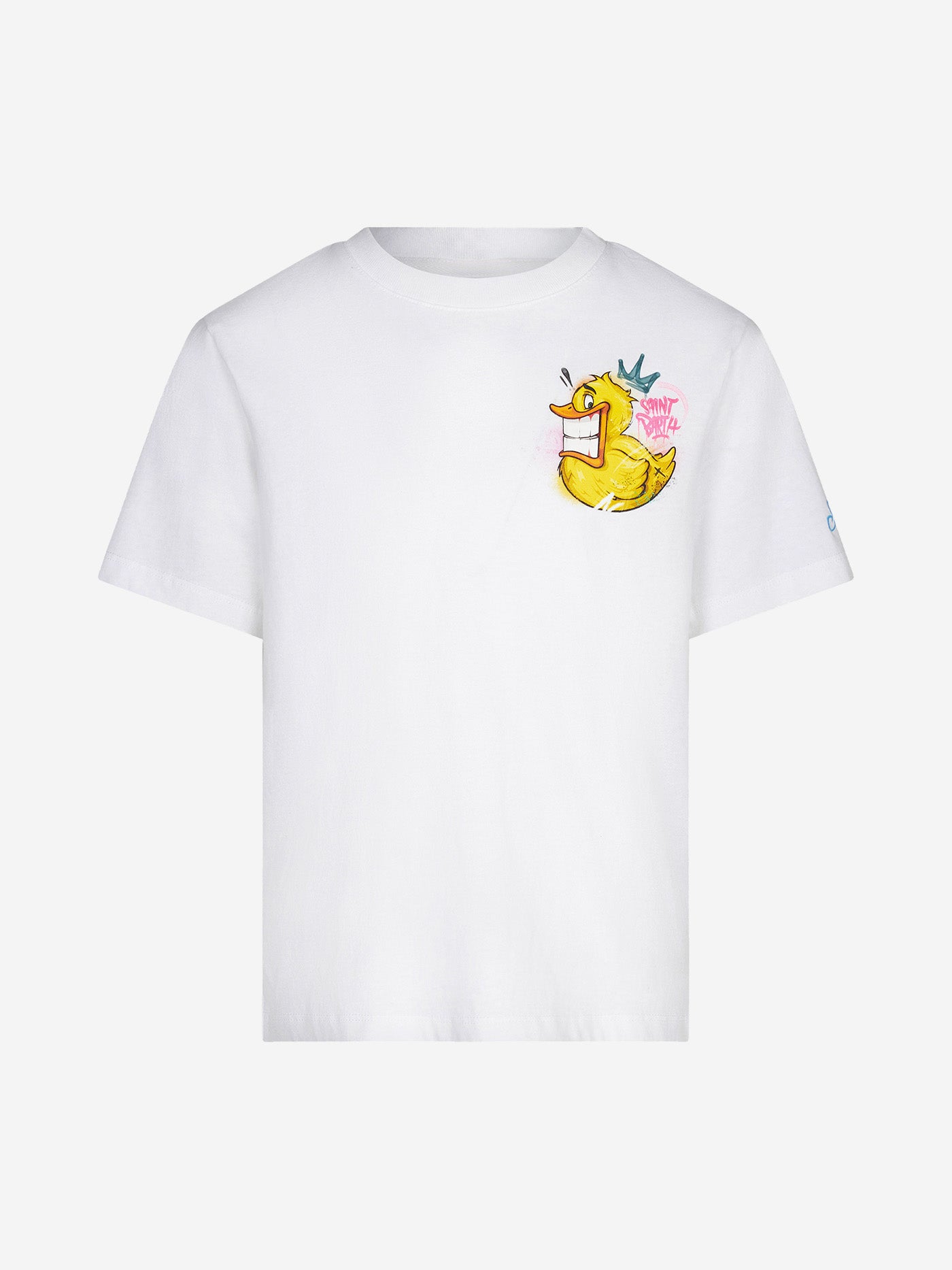 mc2-saint-barth-potofino-t-shirt-bambino-bianca-crypto-duck-puppets image 1
