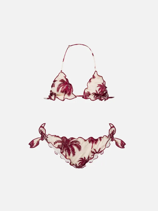 mc2-saint-barth-bikini-bimba-cris-a-triangolo-con-stampa-toile-de-jouy-ai-co-cre image 1