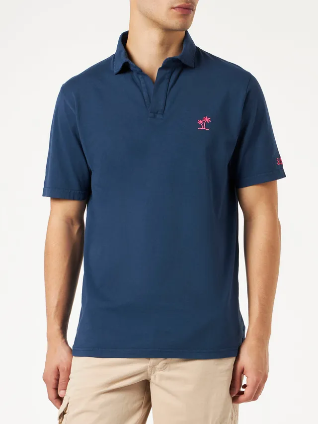 mc2-saint-barth-polo-uomo-in-jersey-di-cotone-blu-navy-regular-fit image 1