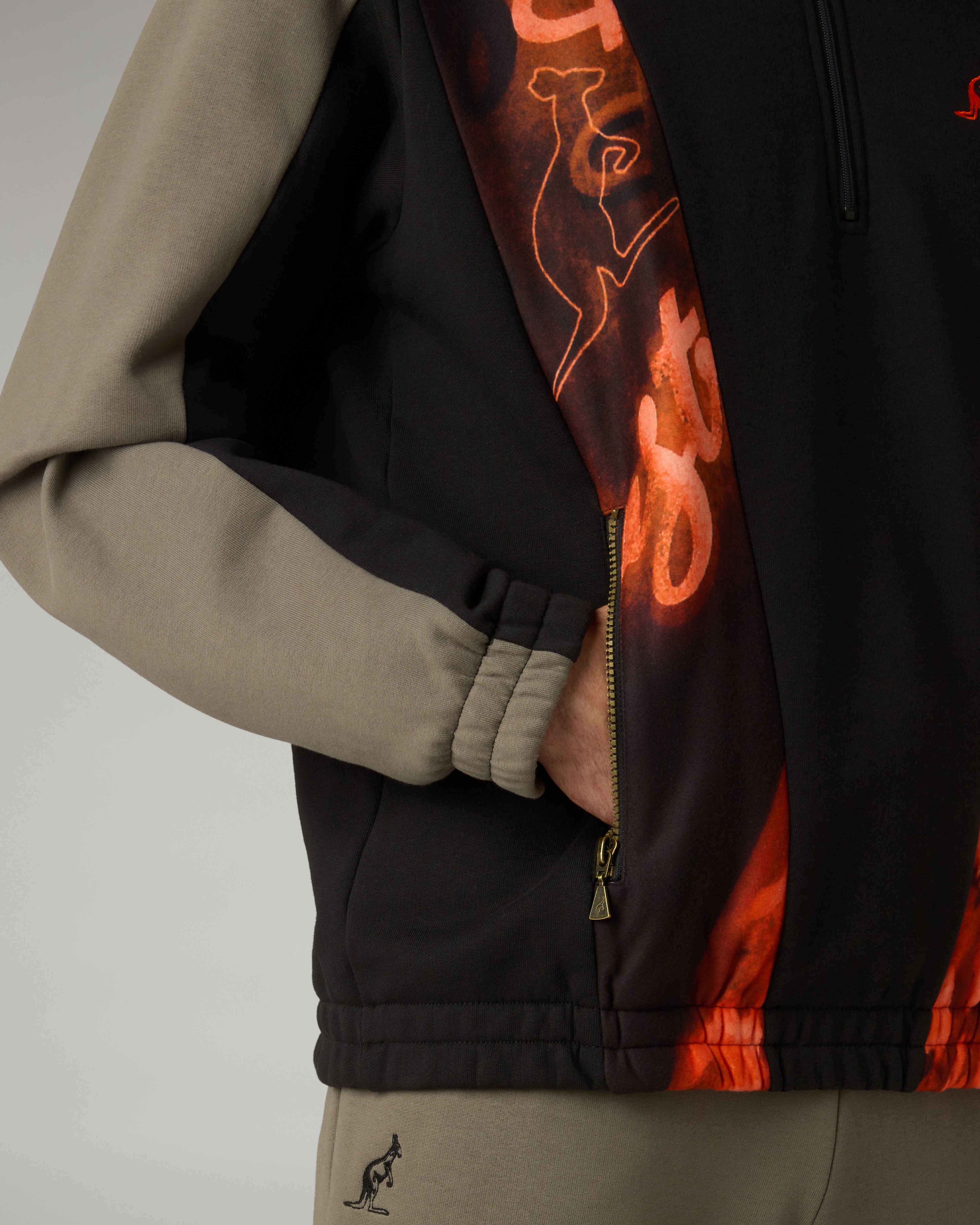 australian-rust-felpa-mezza-zip-heritage-nero image 6