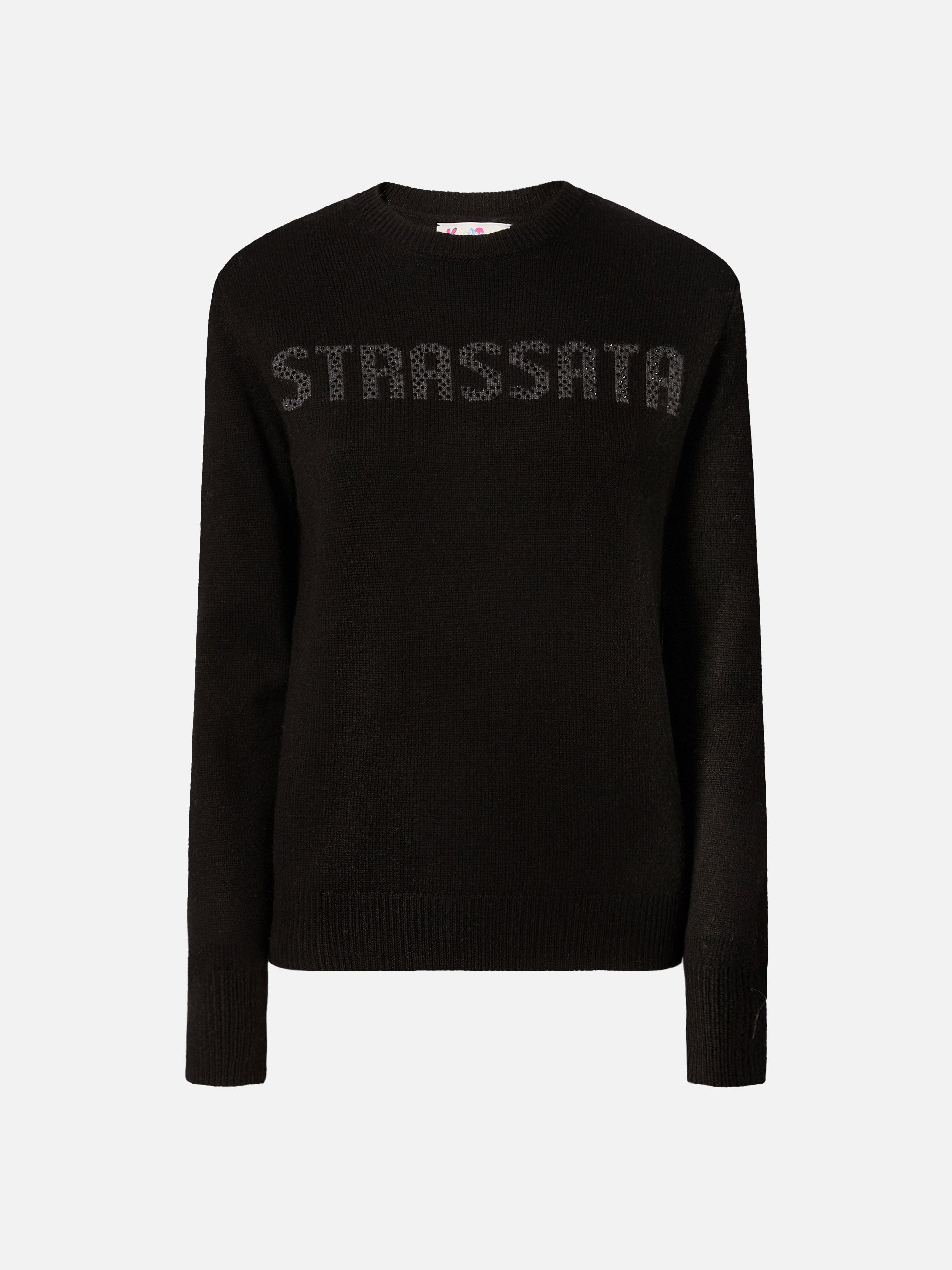 mc2-saint-barth-new-queen-maglione-girocollo-nero-strass-misto-cashmere image 5