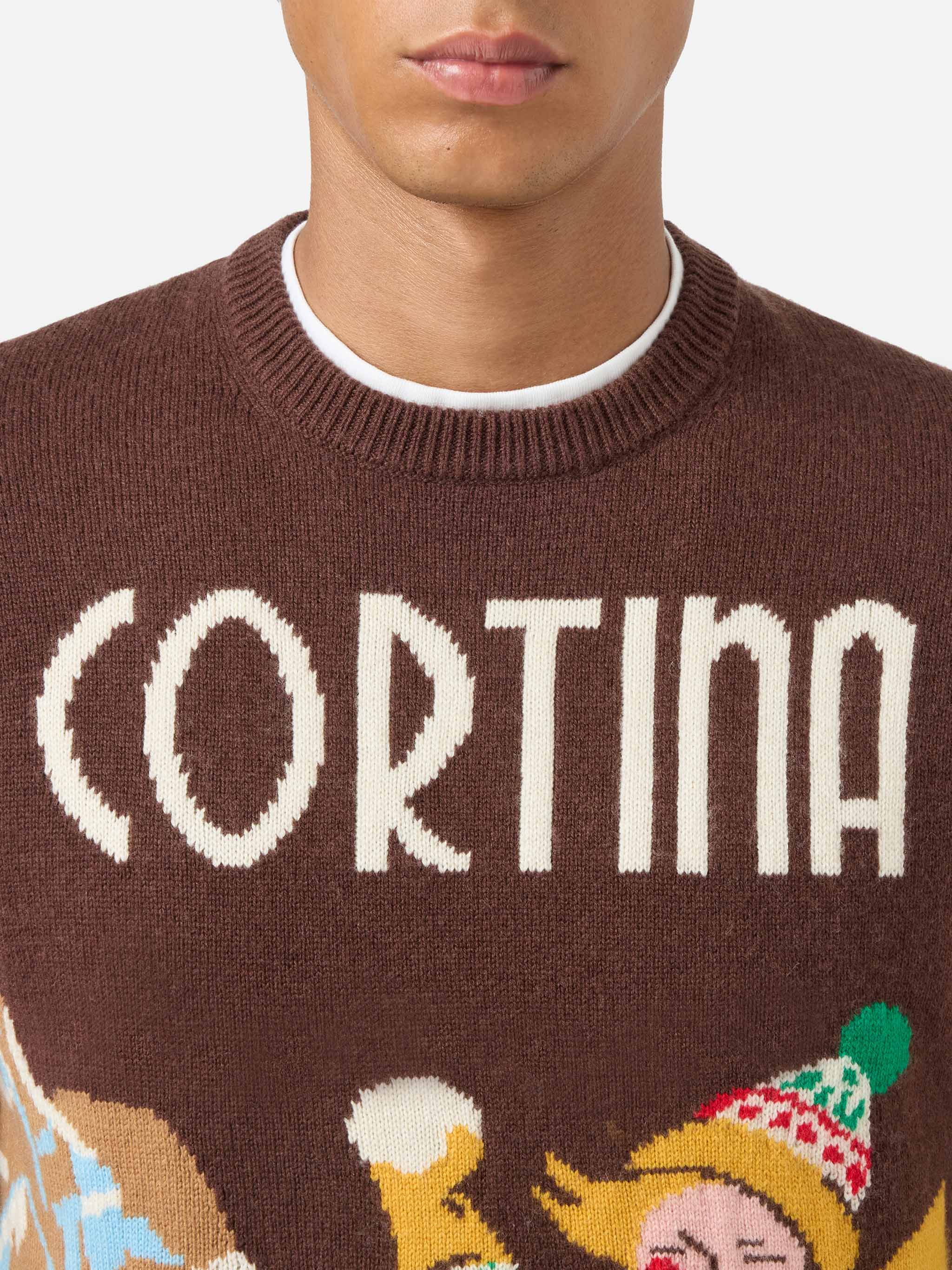 mc2-saint-barth-maglione-girocollo-uomo-cortina-postcard-marrone image 2