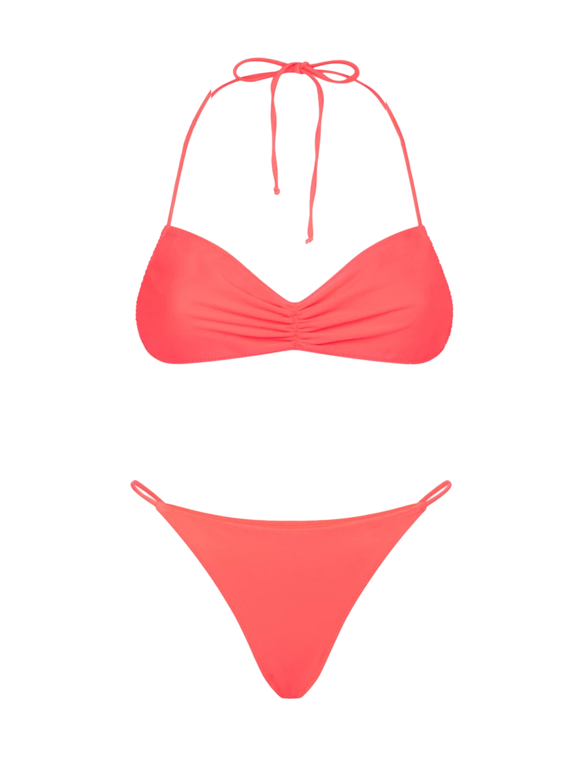 mc2-saint-barth-bikini-levante-jodene-bikini-a-fascia-rosso-fluo-tinta-unita image 1