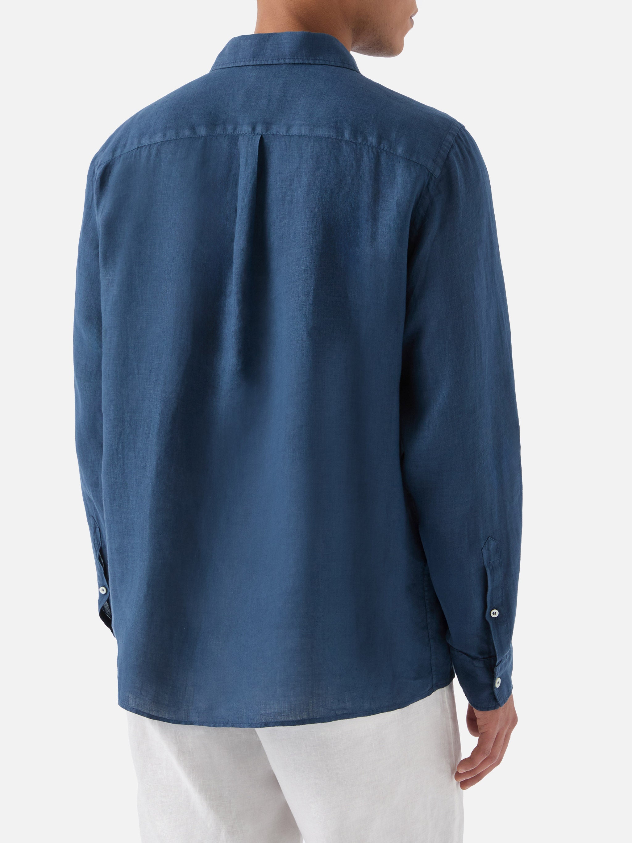 mc2-saint-barth-polo-raphael-in-puro-lino-blu-navy-da-uomo image 3