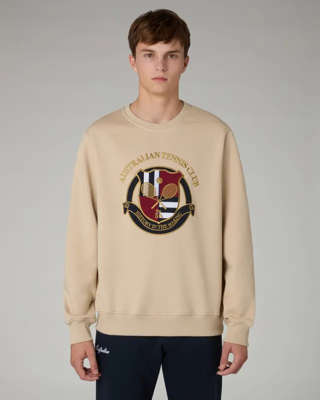 australian-tennis-club-crewneck-sabbia image 1