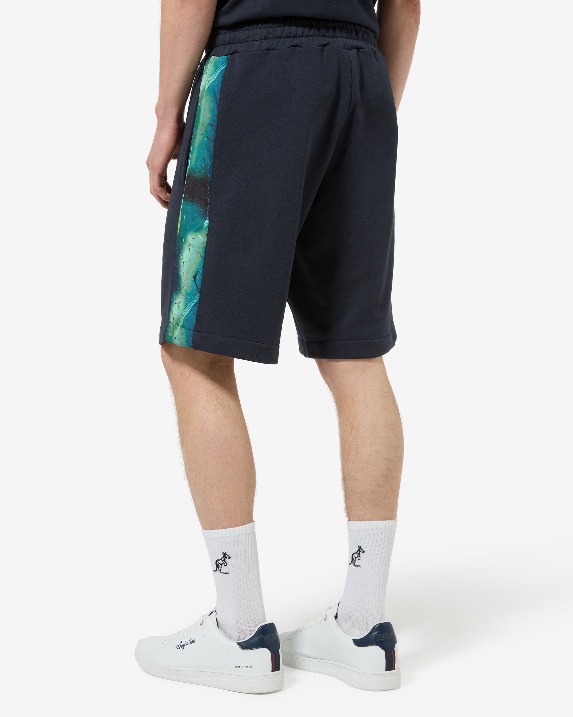 australian-file-short-short-in-felpa-garzata-blu-navy image 2