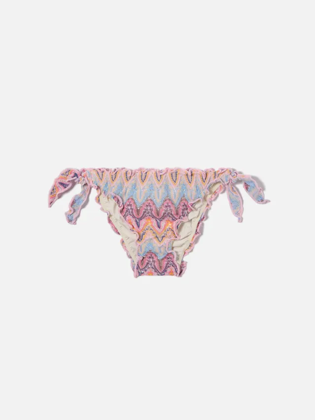 slip-mare-cric-da-bambina-mc2-saint-barth-in-raschel-multicolor-nei-toni-del-ros image 1