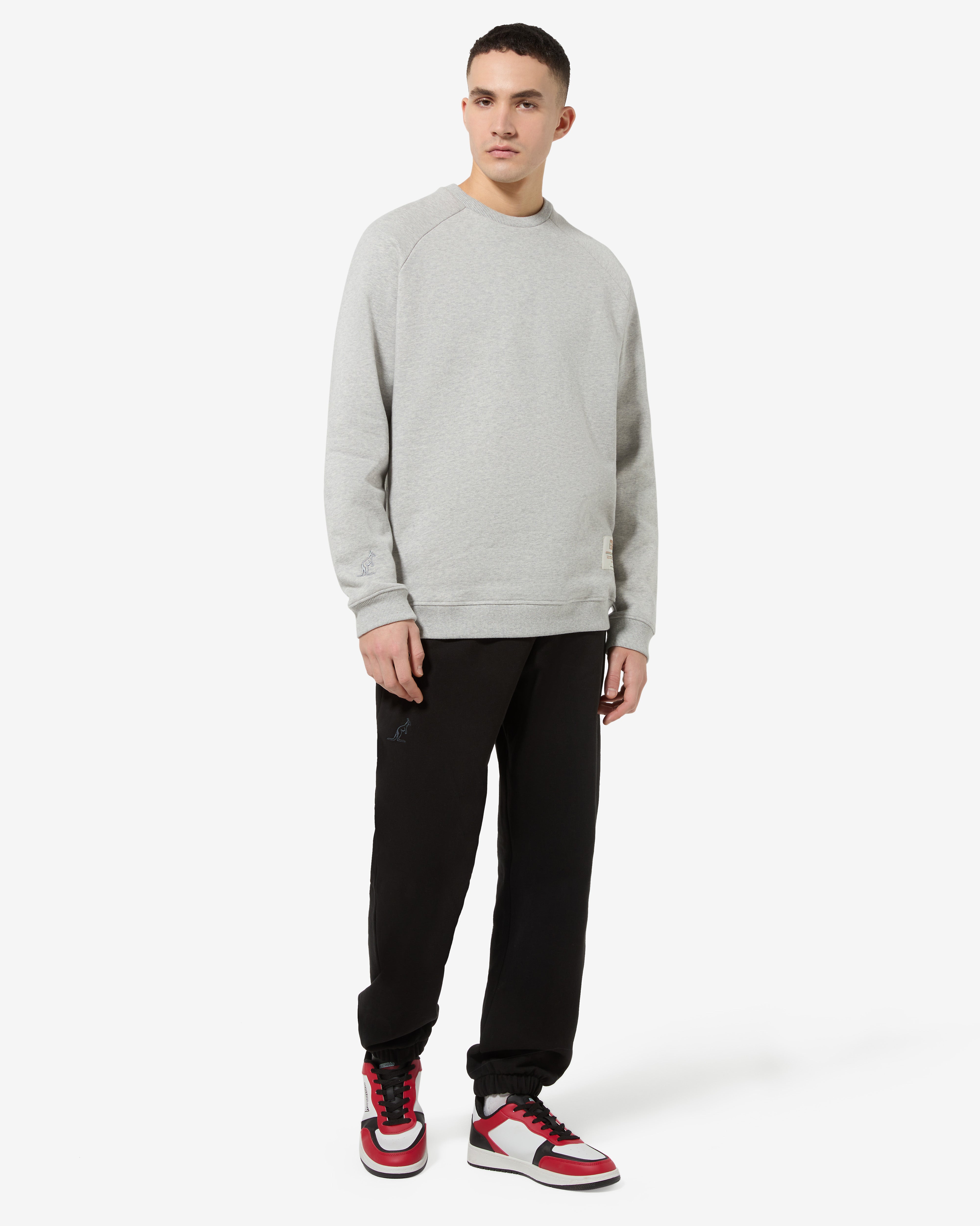 australian-essential-crewneck-felpa-girocollo-grigio-melange image 2