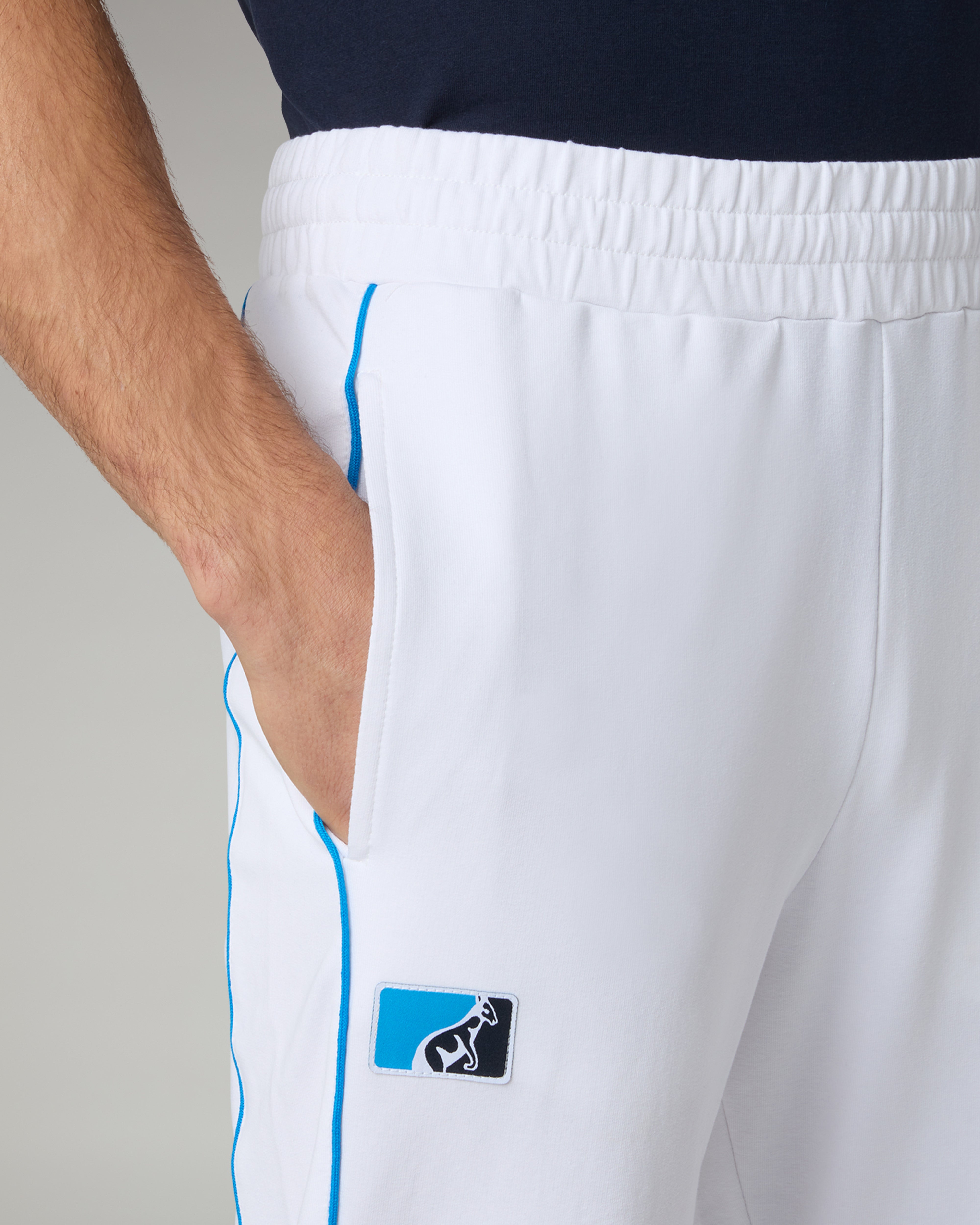australian-league-track-pant-pantalone-tuta-bianco-felpa-elasticizzata image 4