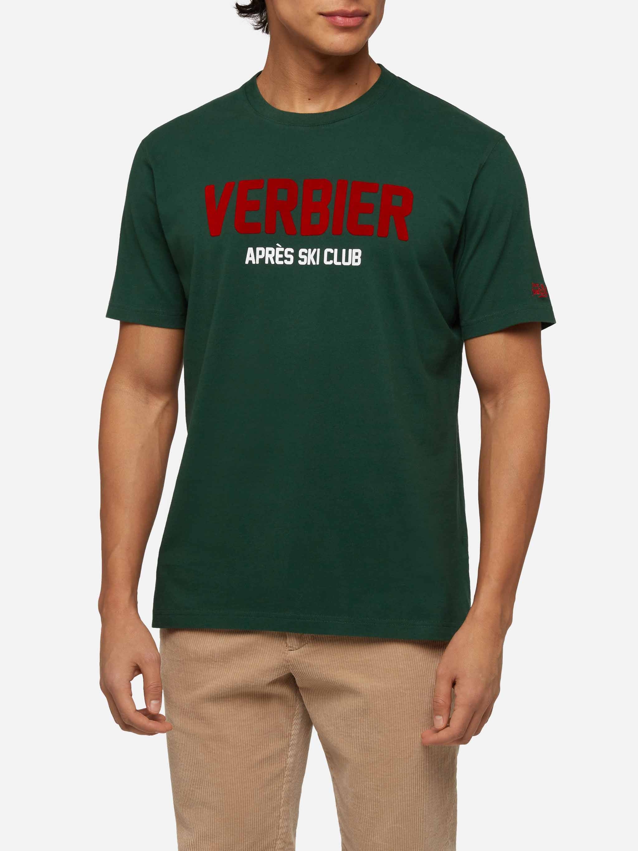 mc2-saint-barth-arnott-t-shirt-uomo-cotone-verde-stampa-verbier-apr-s-ski image 2