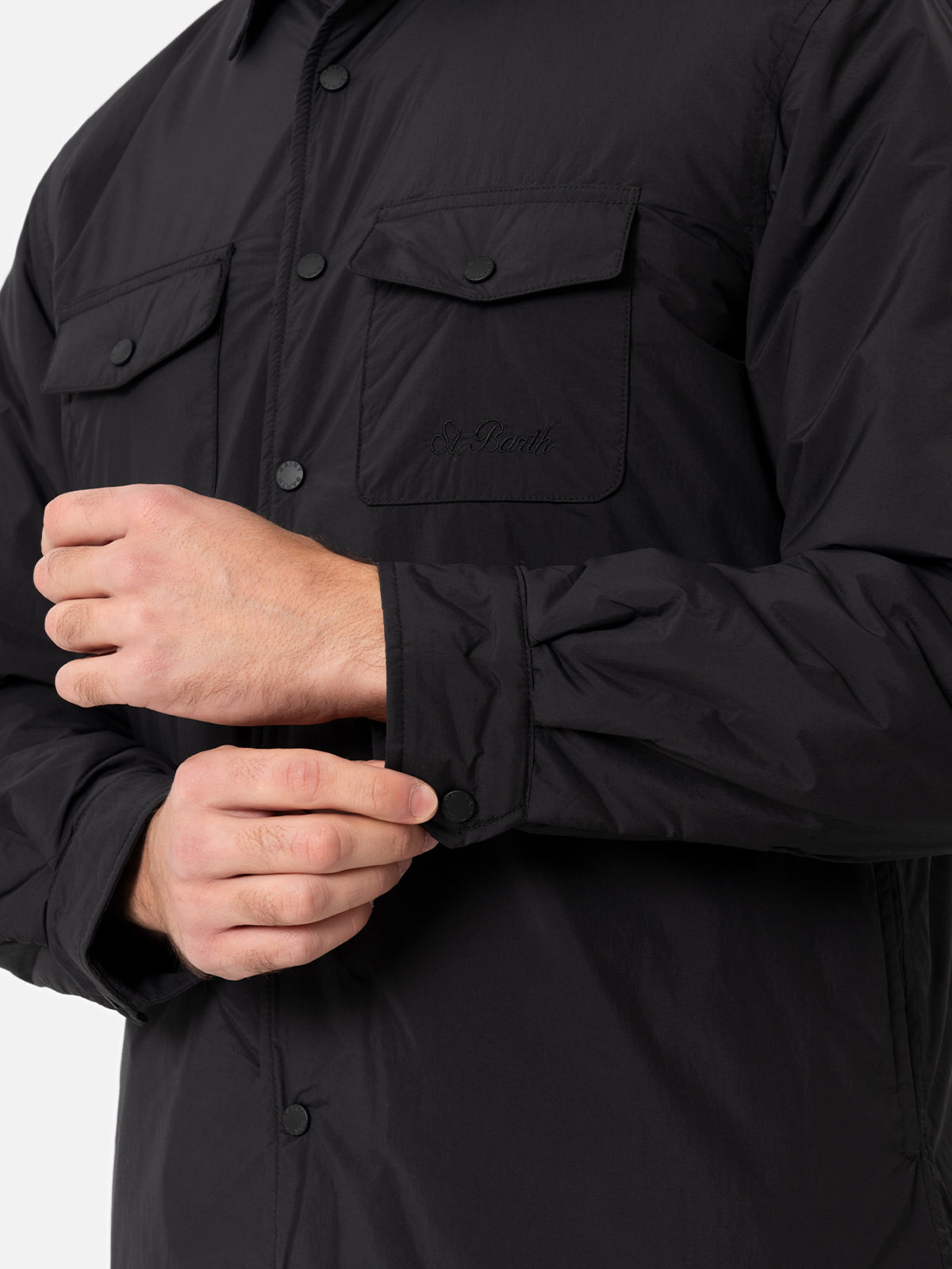 mc2-saint-barth-giacca-chalet-nera-uomo-overshirt image 2