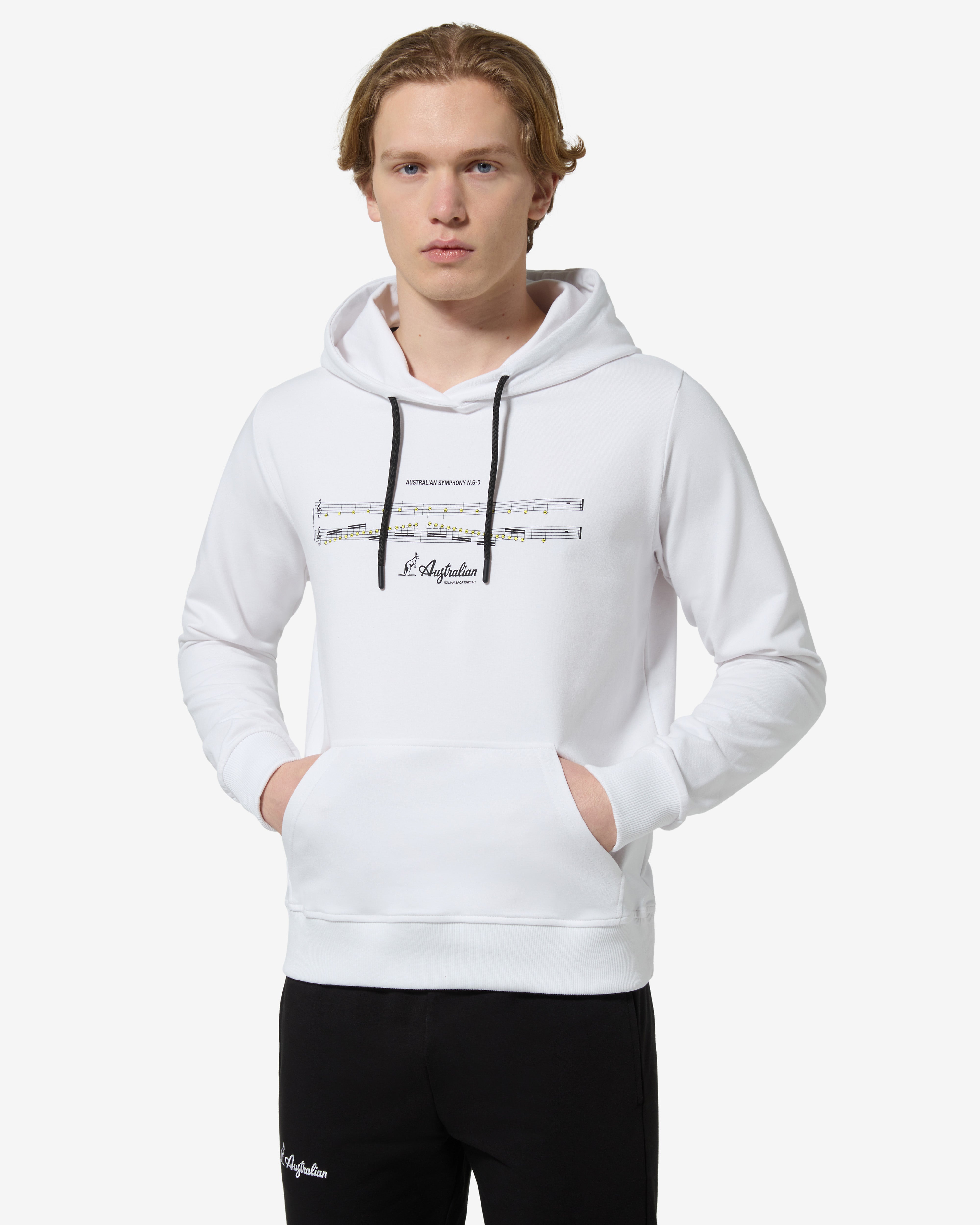 australian-symphony-hoodie-bianca-felpa-con-cappuccio image 1