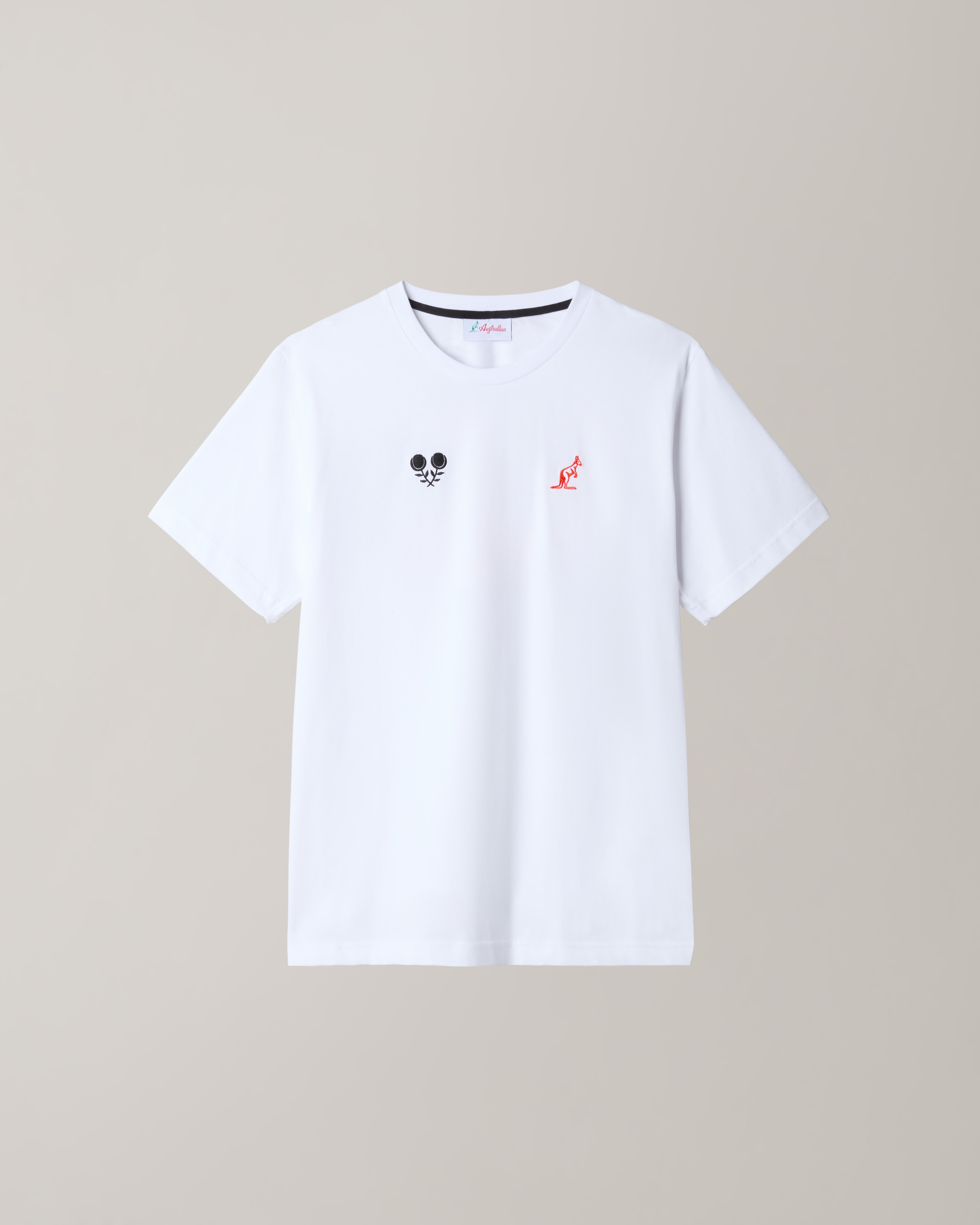 australian-gaucho-t-shirt-in-cotone-bianco-regular-fit-made-in-italy image 6