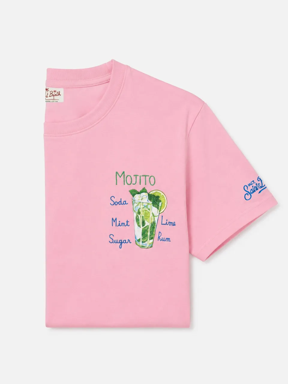 t-shirt-uomo-mc2-saint-barth-con-stampa-mojito-in-cotone-rosa image 1
