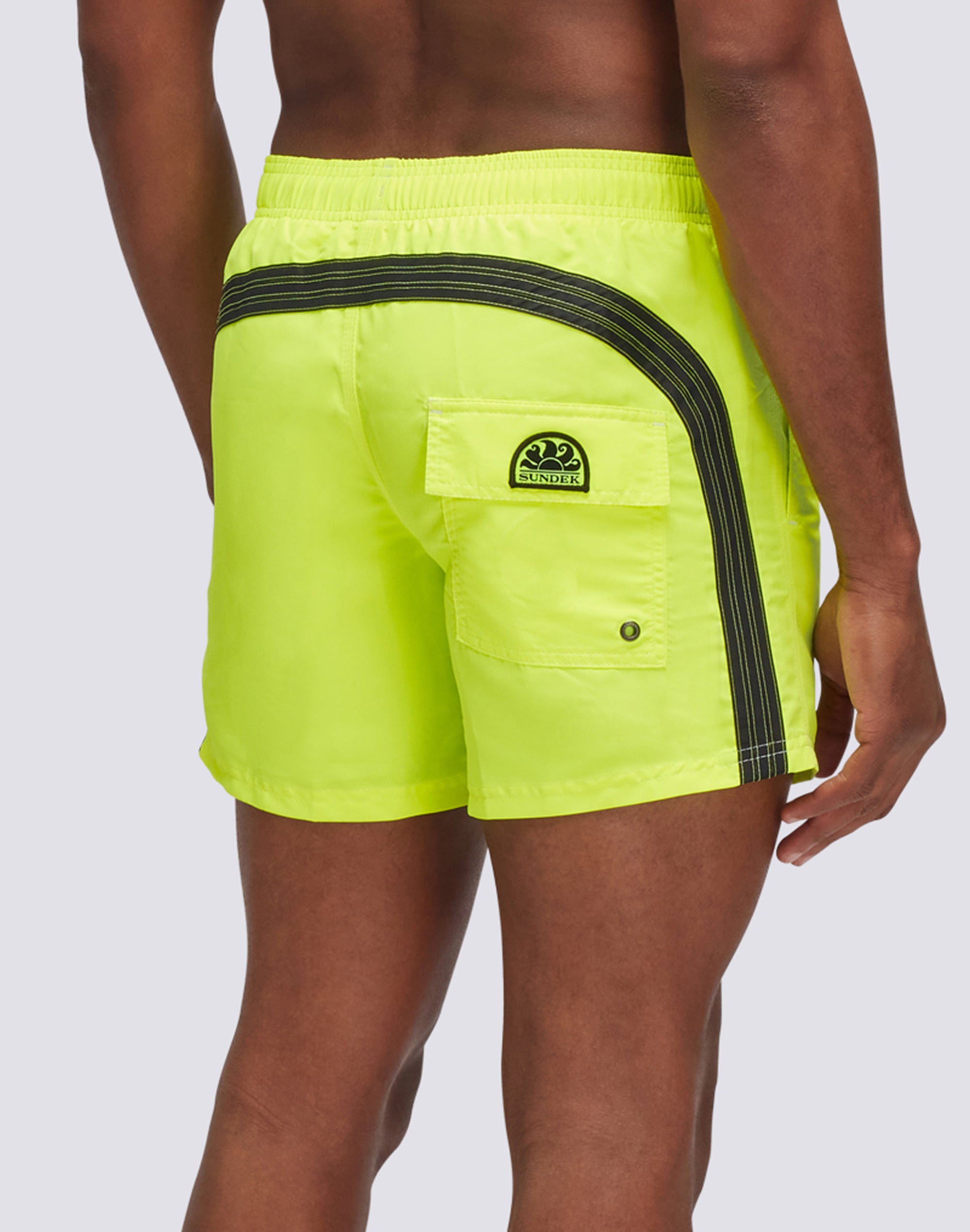 sundek-costume-da-bagno-uomo-giallo-fluo-pantaloncino-in-poly-taffeta image 1