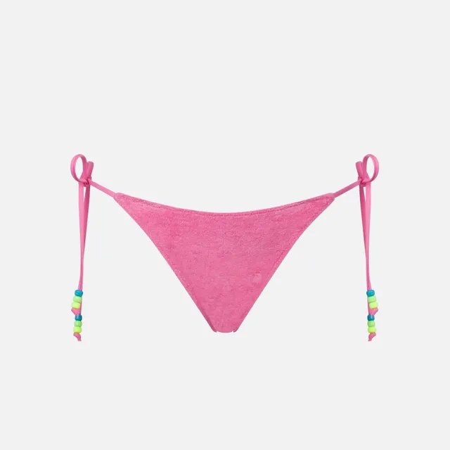 mc2-saint-barth-marielle-slip-bikini-donna-in-spugna-rosa image 1
