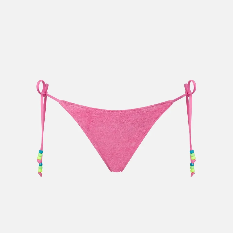 mc2-saint-barth-marielle-slip-bikini-donna-in-spugna-rosa image 1
