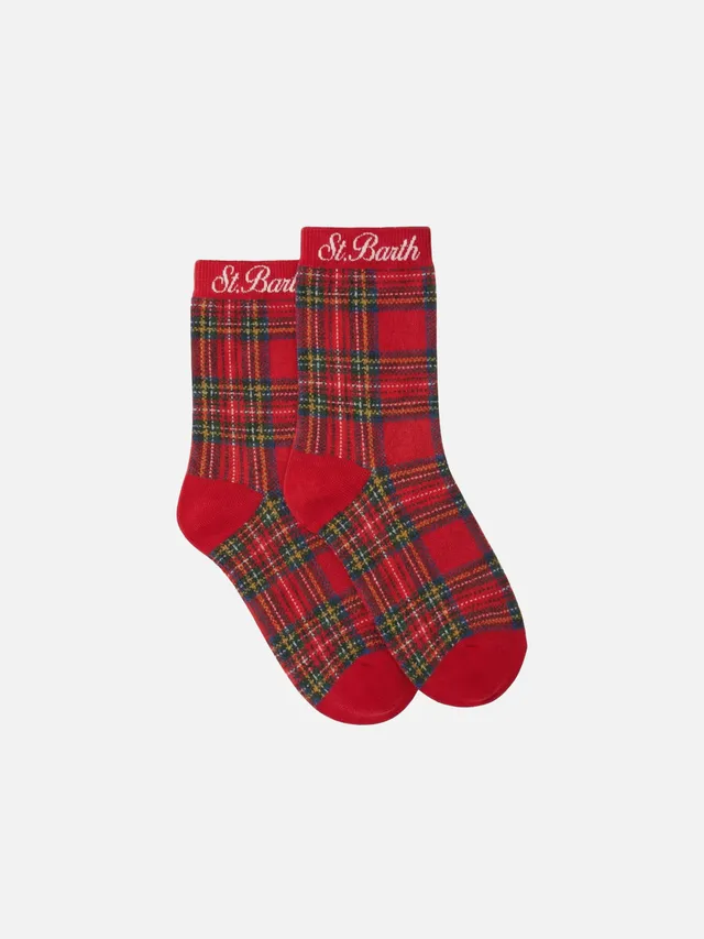 mc2-saint-barth-calze-sox-w-rosse-tartan-misto-cotone image 1