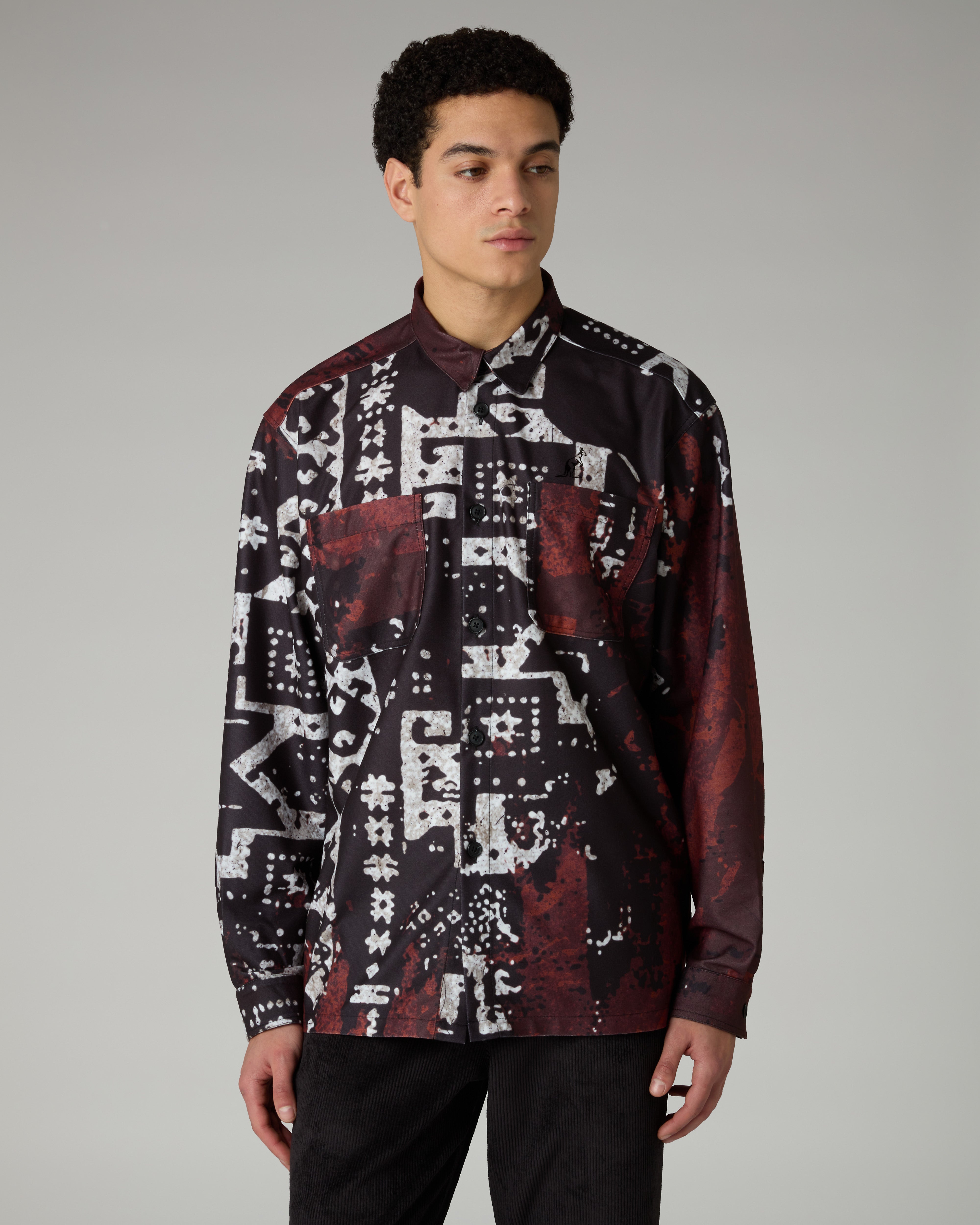 australian-arak-printed-shirt-camicia-over-in-sabrinda-made-in-italy image 1