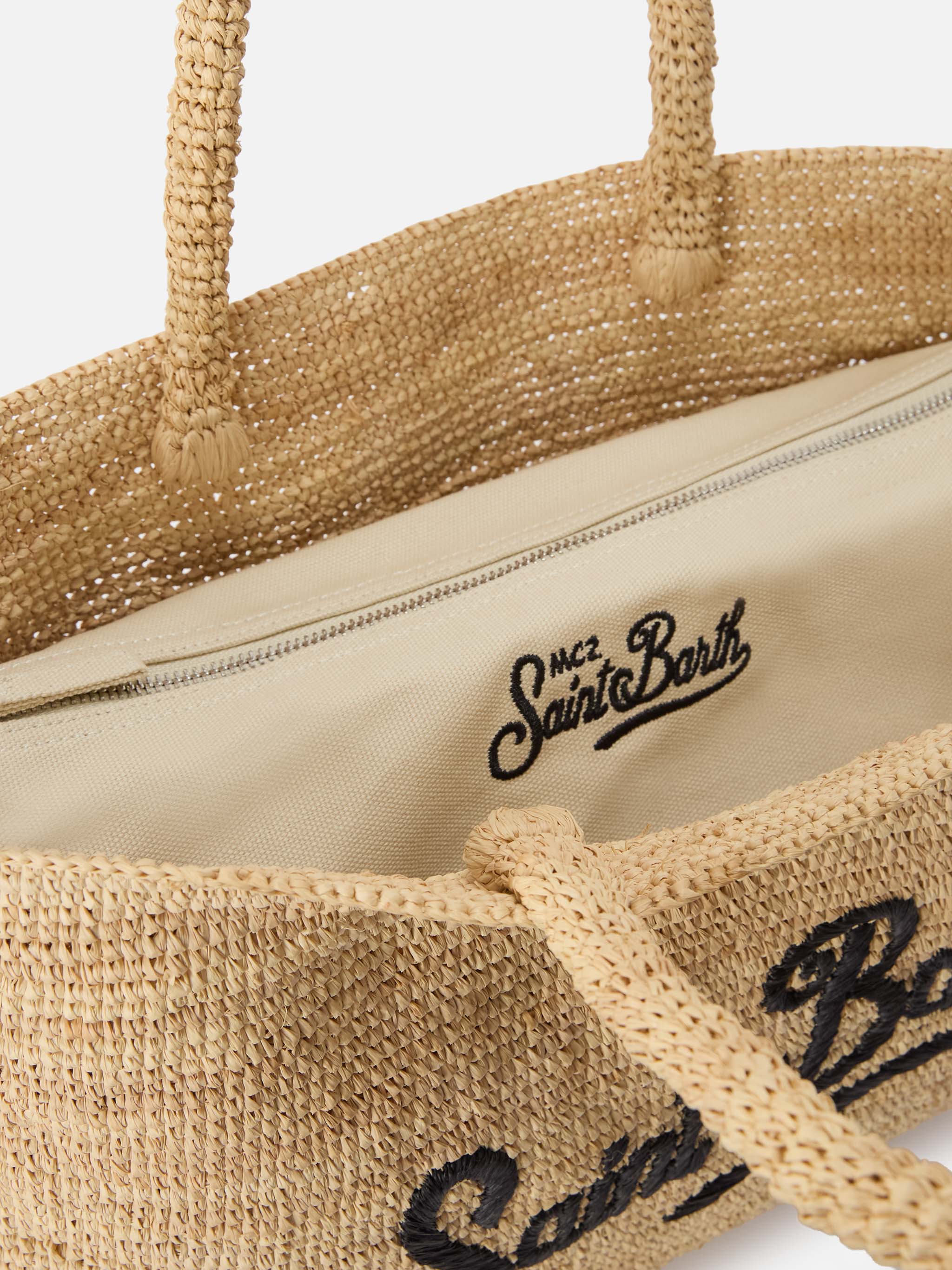 mc2-saint-barth-borsa-beach-tote-in-raffia-naturale-e-nero-con-logo-ricamato image 6