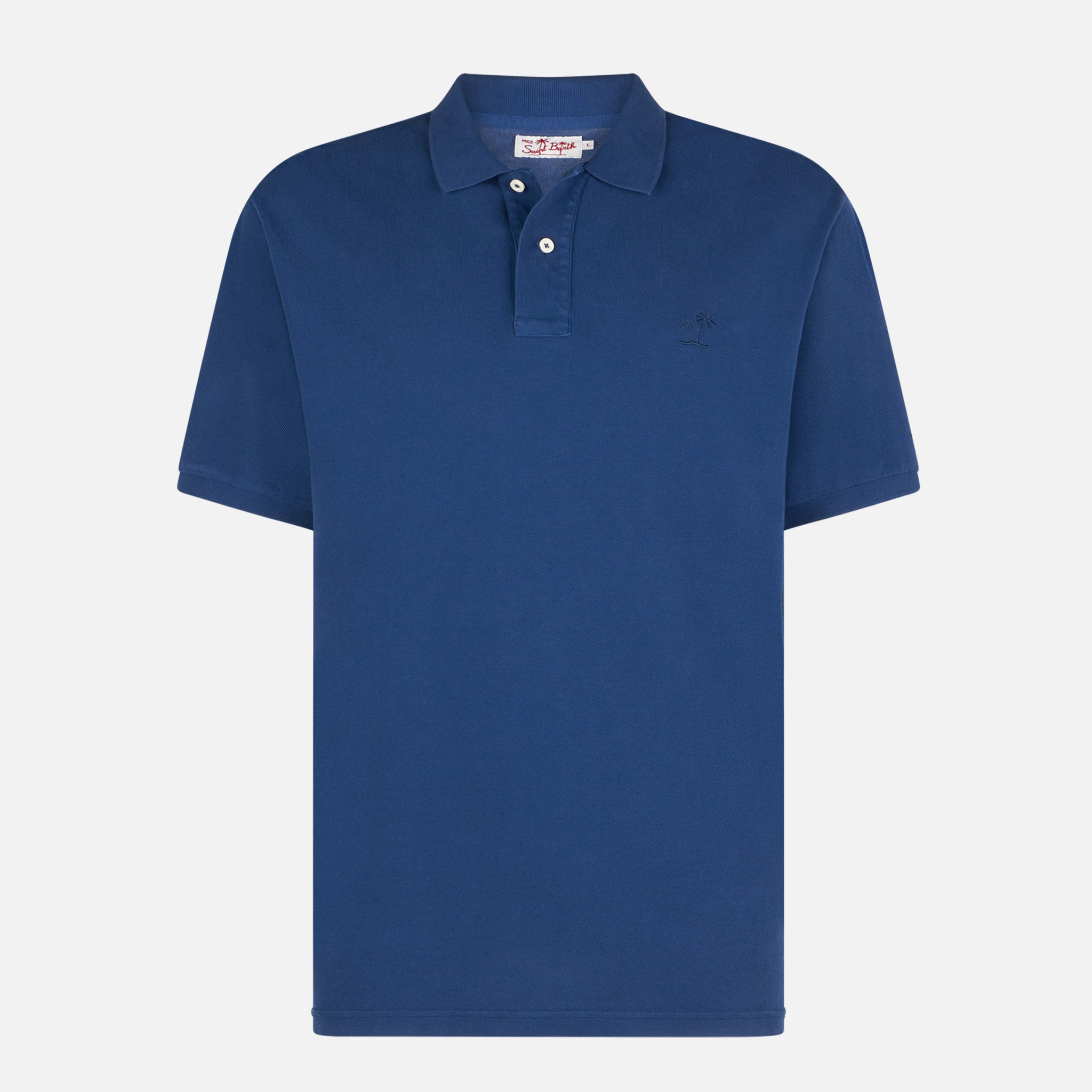 mc2-saint-barth-polo-uomo-in-denim-piquet-blu-effetto-vintage-con-logo image 4