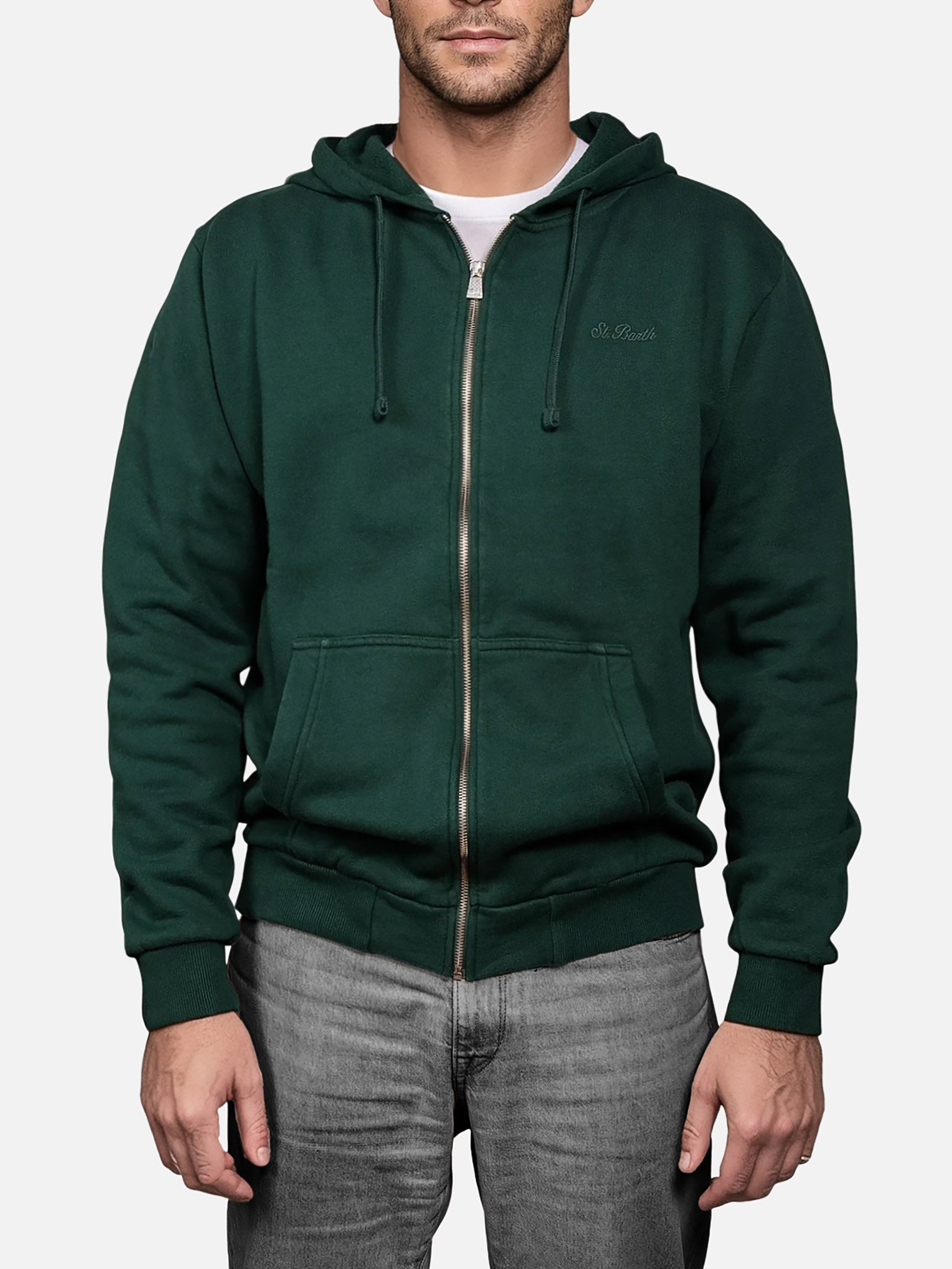mc2-saint-barth-maglia-mahony-uomo-in-lana-con-cappuccio-verde image 1