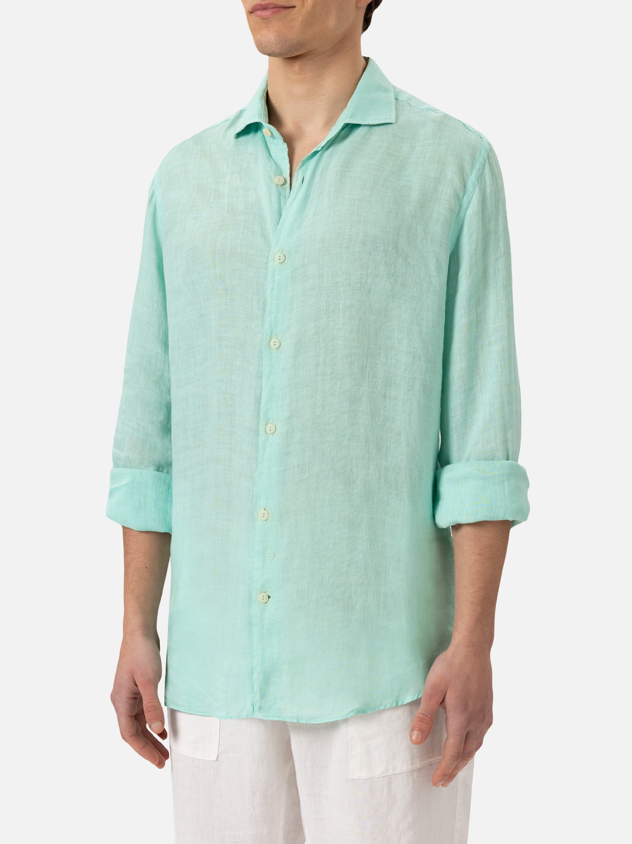 mc2-saint-barth-camicia-pamplona-uomo-in-lino-verde-salvia image 1